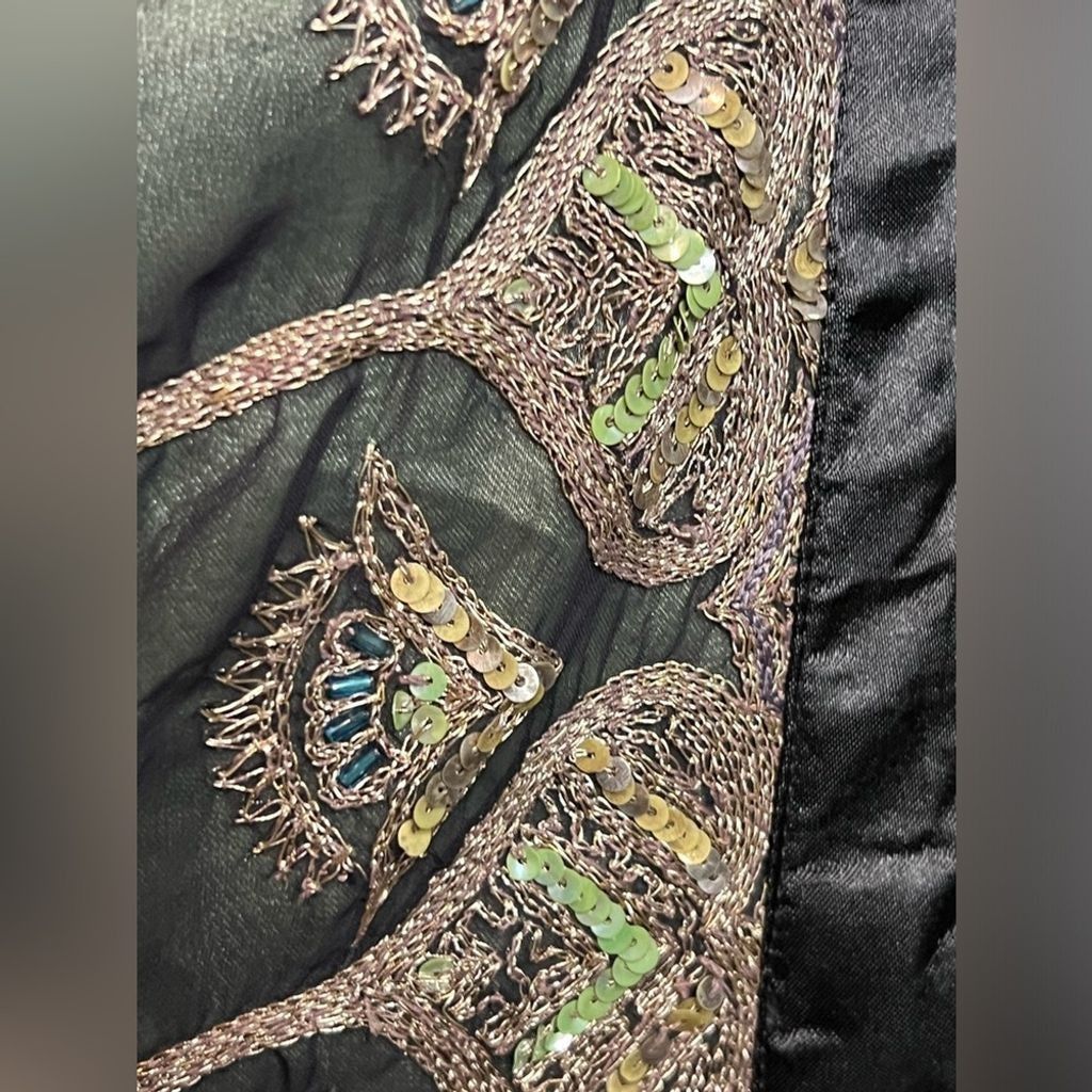 Alchemy Equipment ALCHEMY Gold/Sequin Embroidered Sari Fabric Blouse Medium Size M / US 6-8 / IT 42-44 - 2 Thumbnail