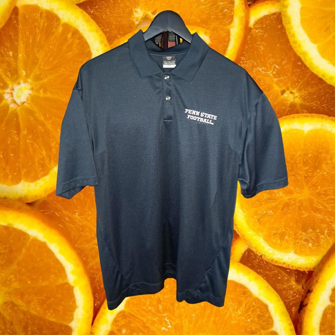 Nike Nike Dri-Fit Blue Penn State Polo with Penn State Football o Size US L / EU 52-54 / 3 - 1 Thumbnail