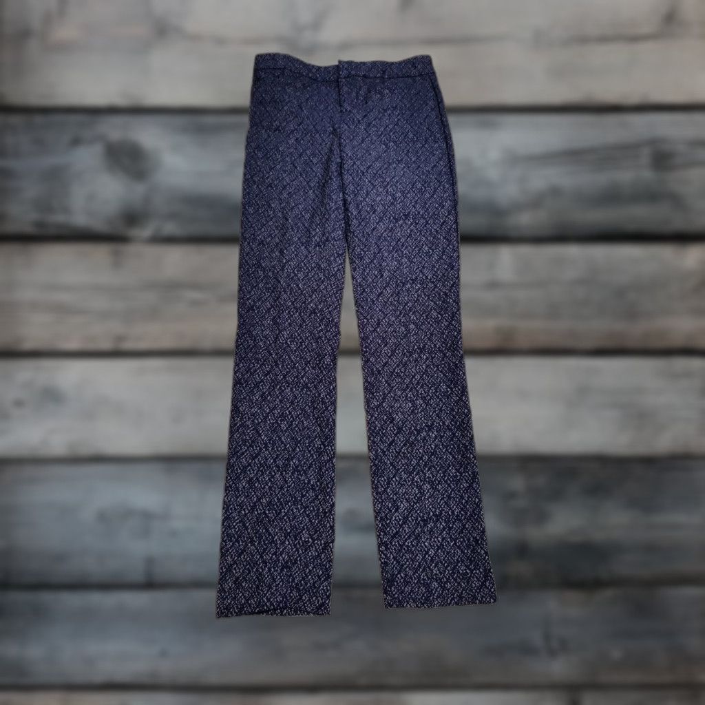 Vintage Crosby Pants Womens 4 Blue/Gray Stretch Flat Front Chino Dress Slacks 30x28 Size 27" / US 4 / IT 40 - 1 Thumbnail