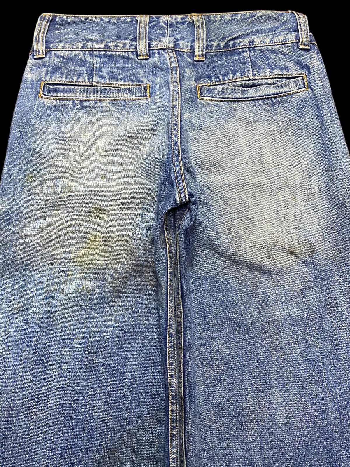 Japanese Brand Vintage Japanese Brand Sweat & Tailoring Dirty Baggy Jeans Size US 29 - 4 Thumbnail