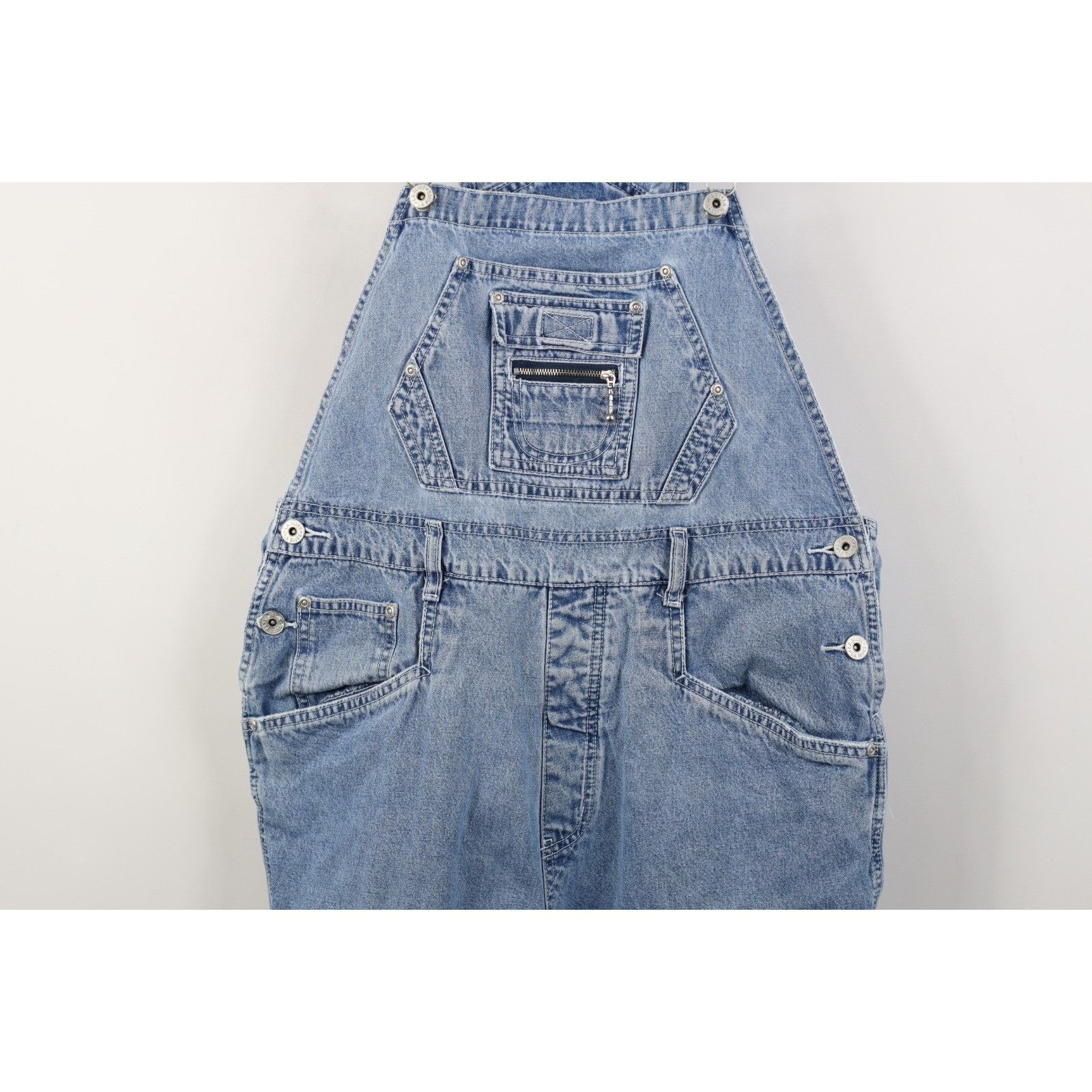 Vintage Vintage 90s Y2K Streetwear Faded Babydoll Wide Leg Overalls Size 28" / US 6 / IT 42 - 3 Thumbnail