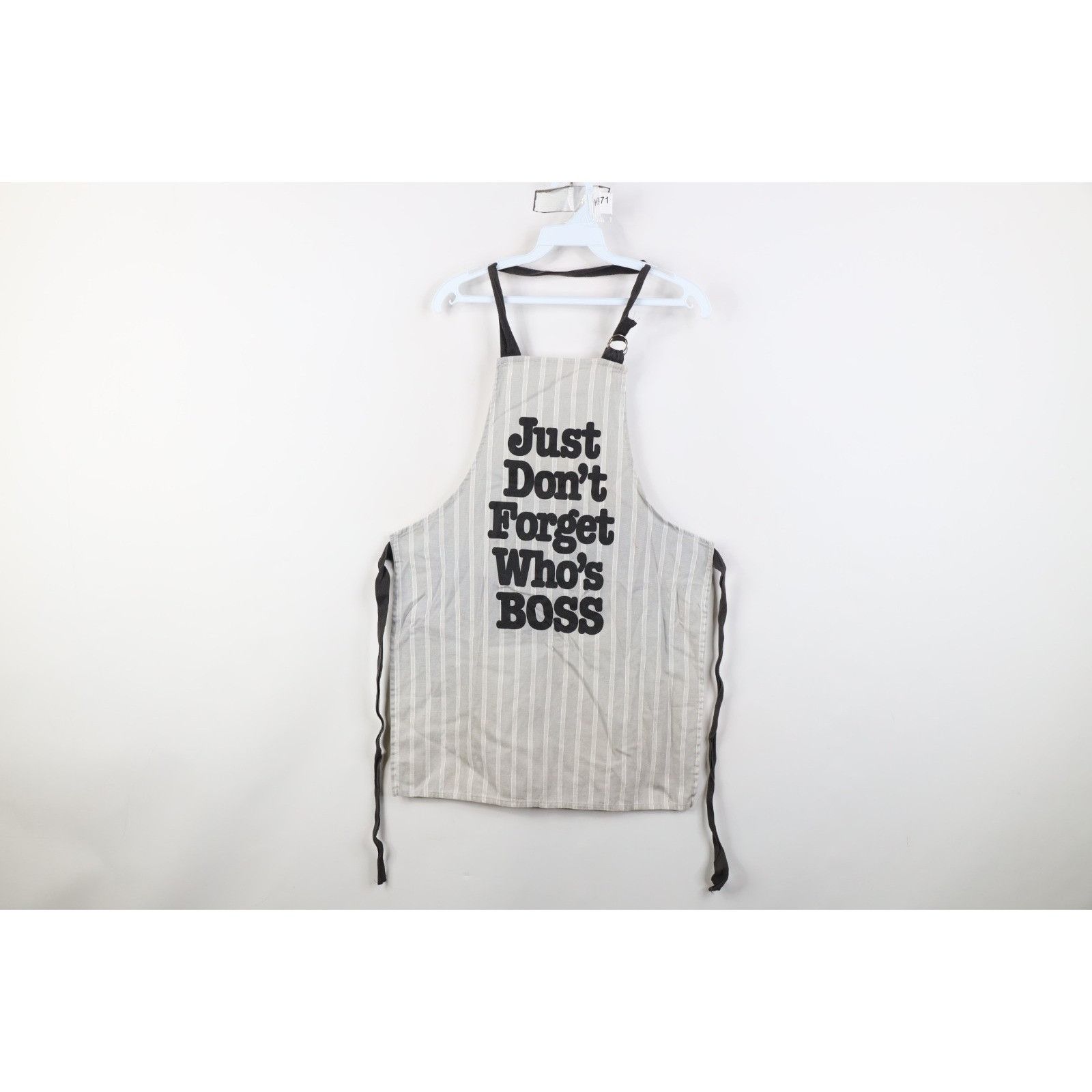 Vintage Vintage 70s Striped Don't Forget Who's Boss Cooking Apron Size ONE SIZE - 1 Thumbnail