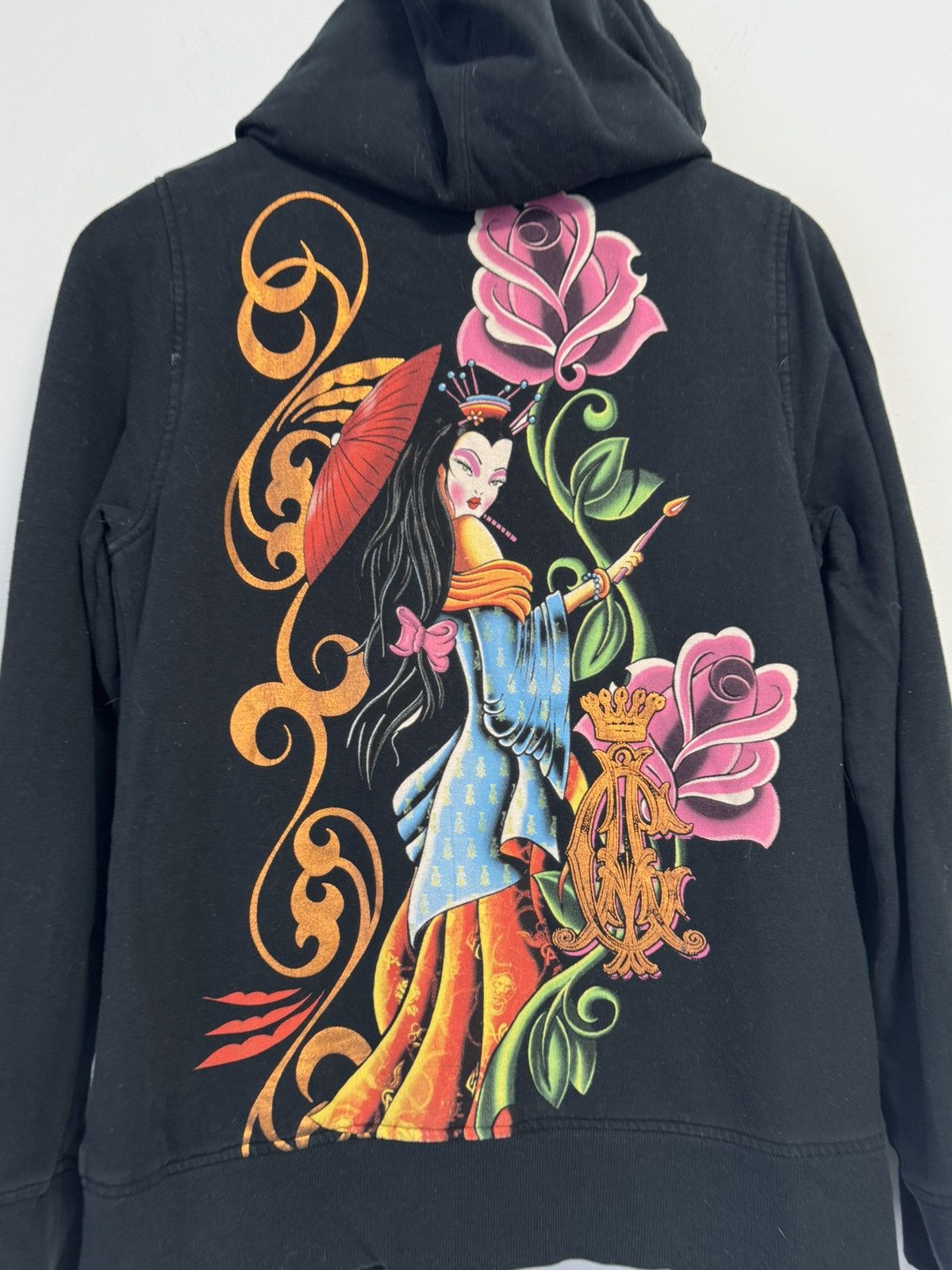 Christian Audigier VTG Christian Audigier Black Zip Hoodie Size L / US 10 / IT 46 - 15 Thumbnail