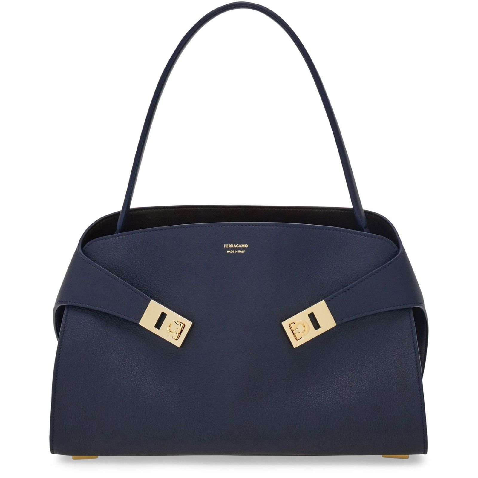 Salvatore Ferragamo FERRAGAMO Hug Navy Top Handle Bag New Size ONE SIZE - 1 Thumbnail