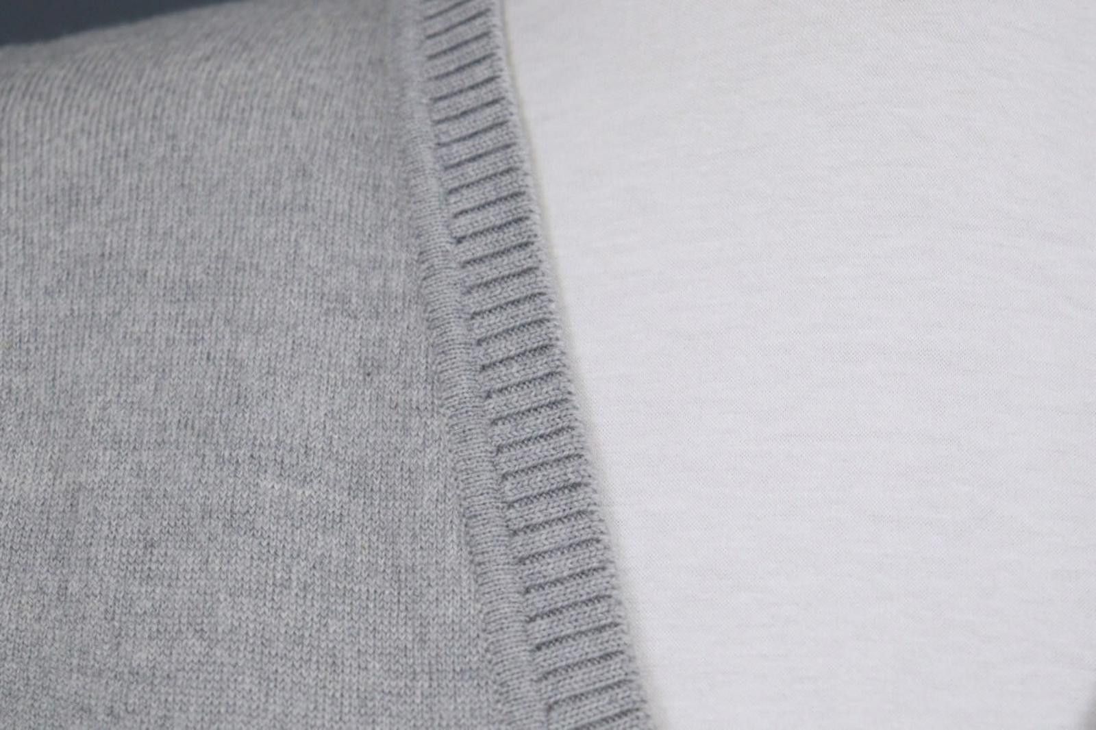 Lacoste Lacoste Gray Wool Long Sleeve V-Neck Knit Sweater Size 36 Size M / US 6-8 / IT 42-44 - 8 Thumbnail