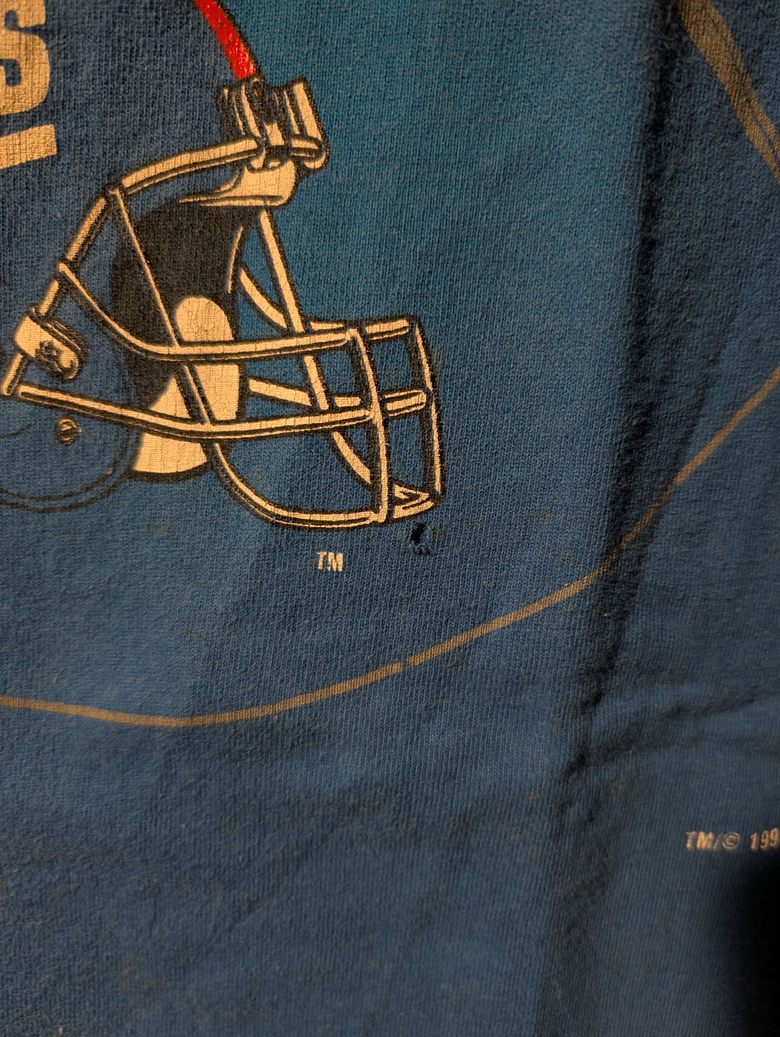 NFL Vintage New York Giants Helmet Artex T-Shirt Size Large 1993 Size US L / EU 52-54 / 3 - 11 Thumbnail