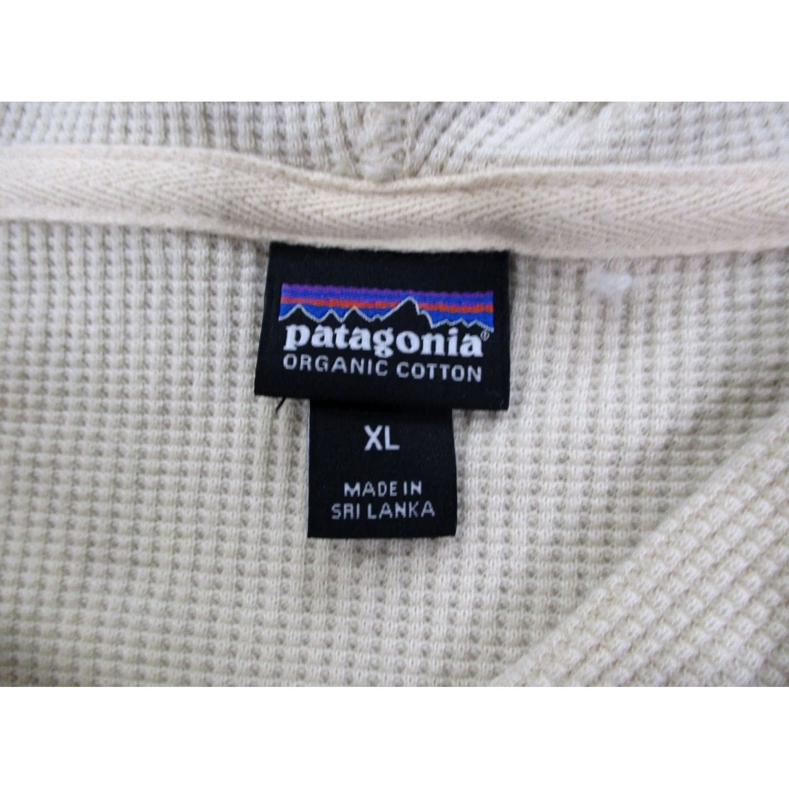 Patagonia Patagonia Hoodie Womens XL Beige Cotton Lyocell Spandex Knit Thermal Hooded Pockets Pullover Sweatshirt 53561 Size XL / US 12-14 / IT 48-50 - 6 Thumbnail