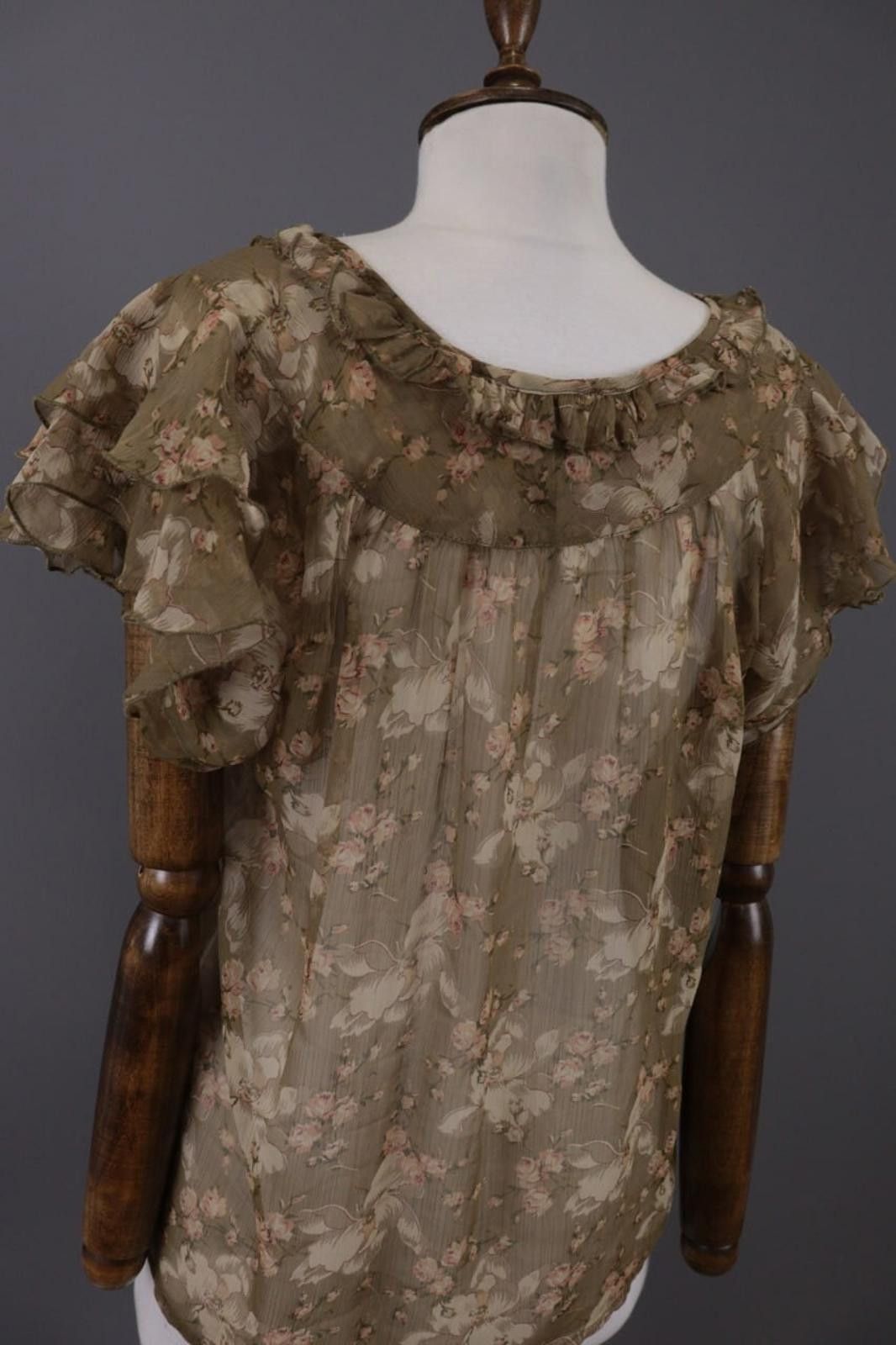 Denim & Supply Ralph Lauren Denim & Supply Ralph Lauren Brown Mwsh Floral Top Size M Size M / US 6-8 / IT 42-44 - 12 Thumbnail