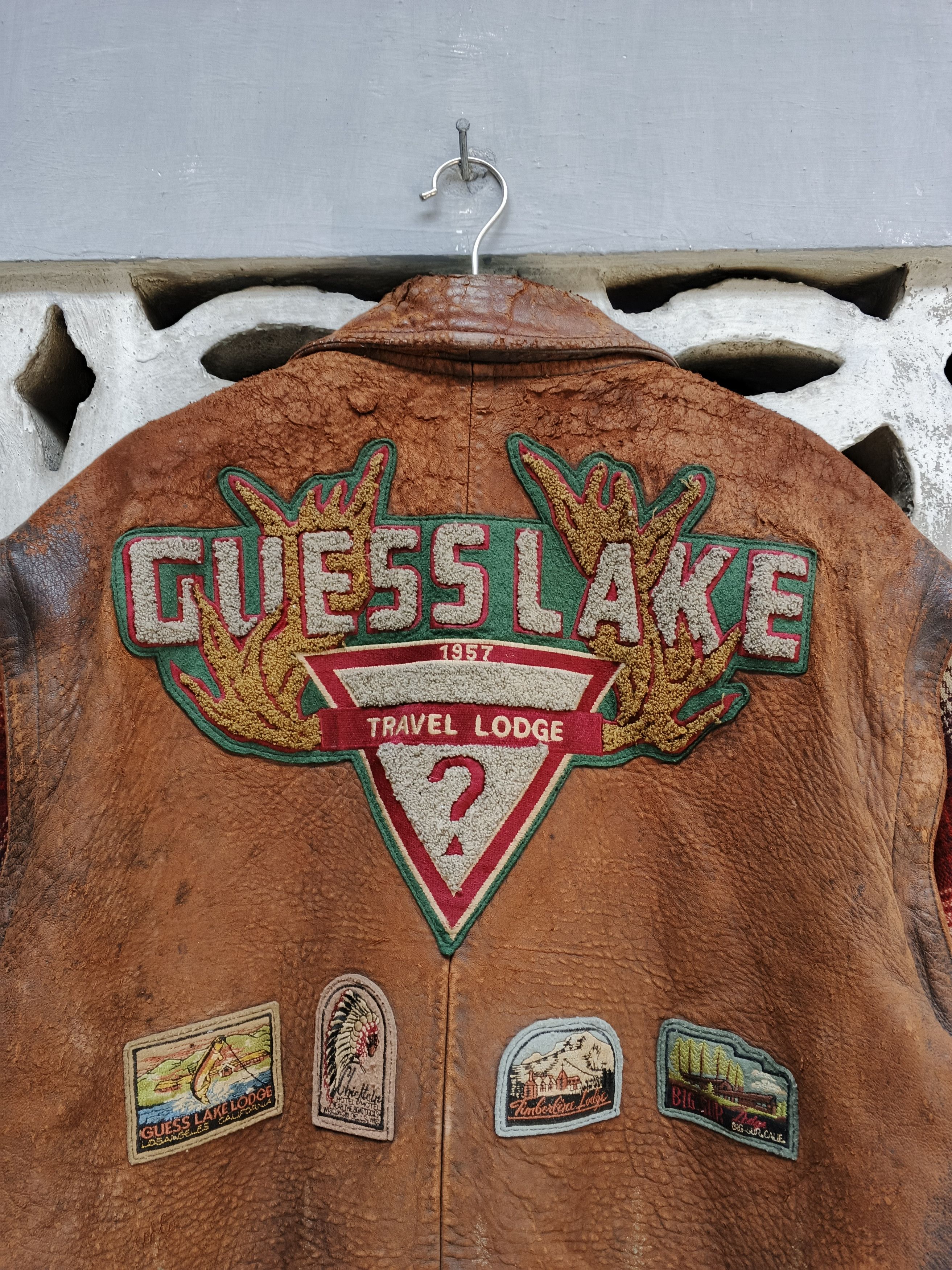 Guess 90s Guess Lake Leather Flannel Jacket Size US L / EU 52-54 / 3 - 7 Thumbnail