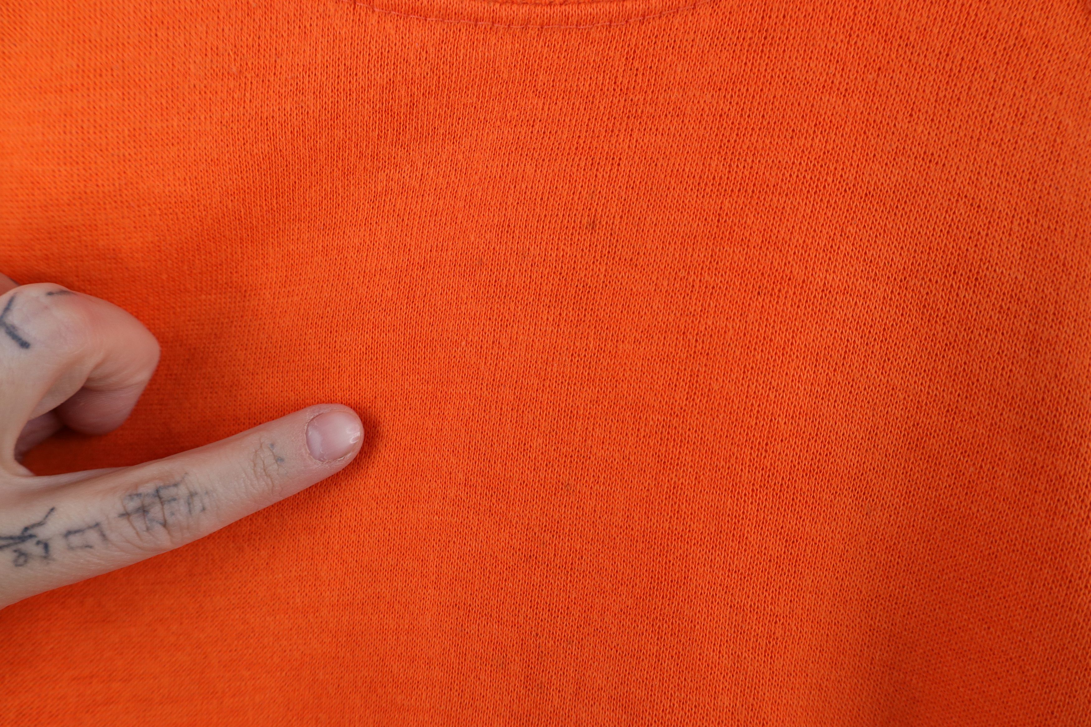 Vintage Vintage 70s Streetwear Blank Crewneck Sweatshirt Orange USA Size US L / EU 52-54 / 3 - 4 Thumbnail
