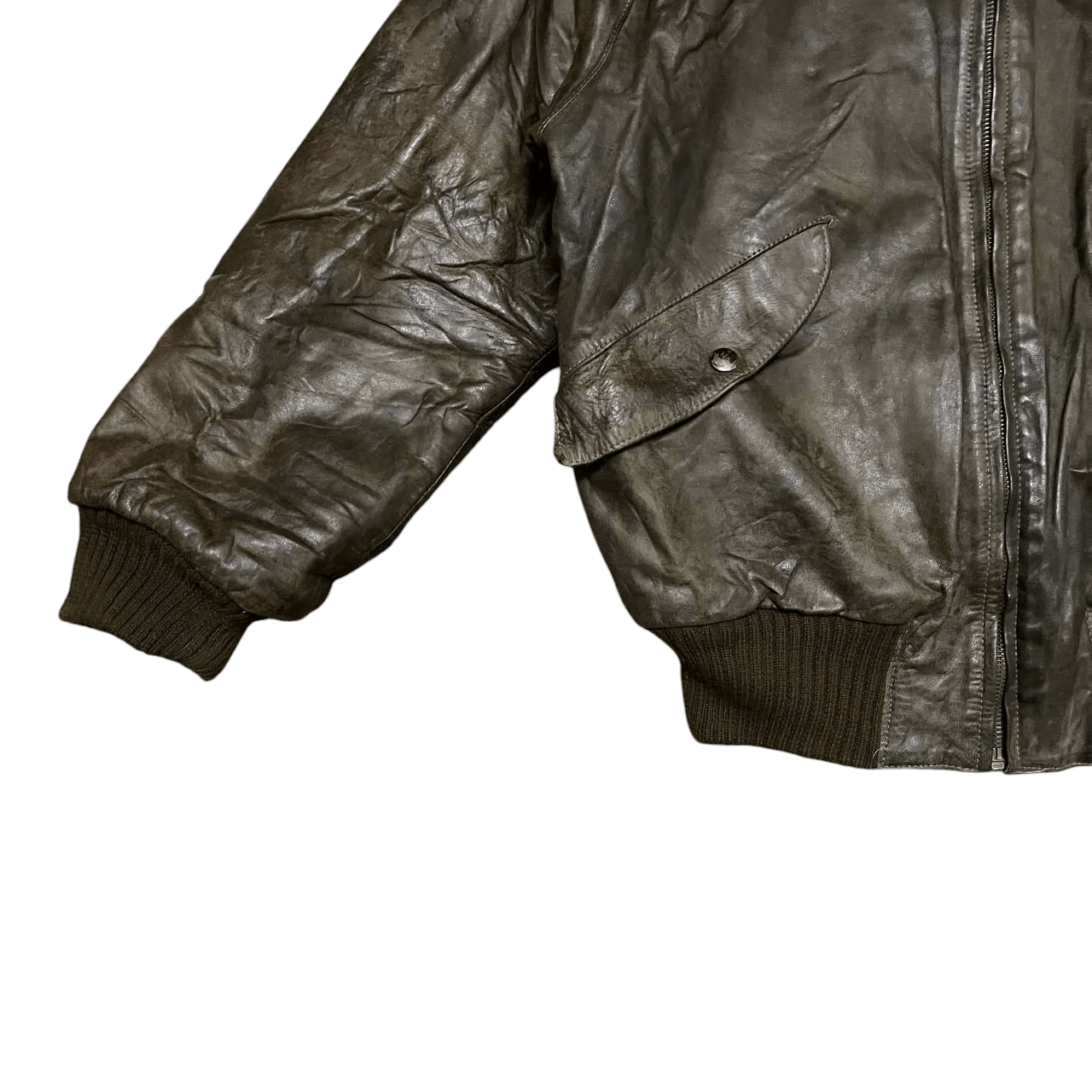 Marithe + Francois Girbaud Vtg 80s Marithe Francois Girbaud Cuirs Leather Bomber Jacket Size US S / EU 44-46 / 1 - 3 Thumbnail