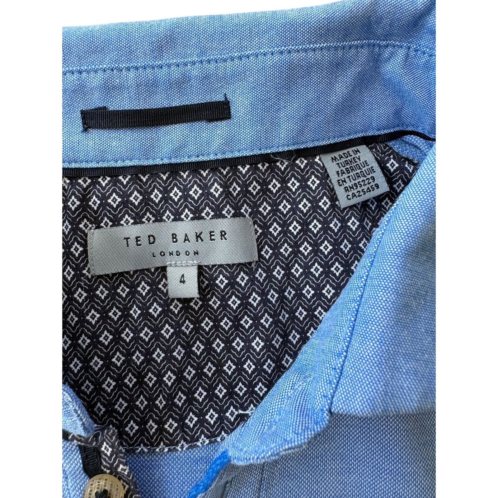 Ted Baker Ted Baker Mens Designer Polo Light Blue Size US M / EU 48-50 / 2 - 4 Thumbnail