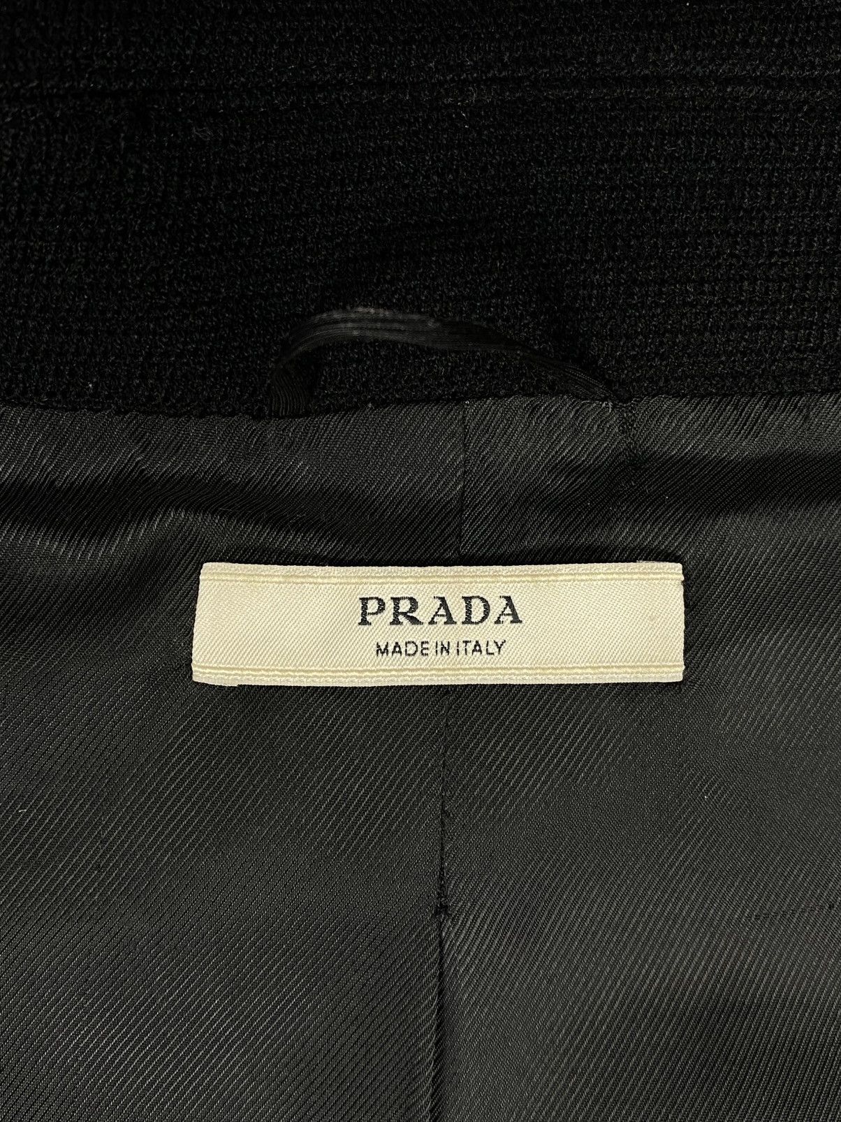 Prada Prada Button Front Collared Long Black Wool Coat Womens Size M / US 6-8 / IT 42-44 - 14 Thumbnail