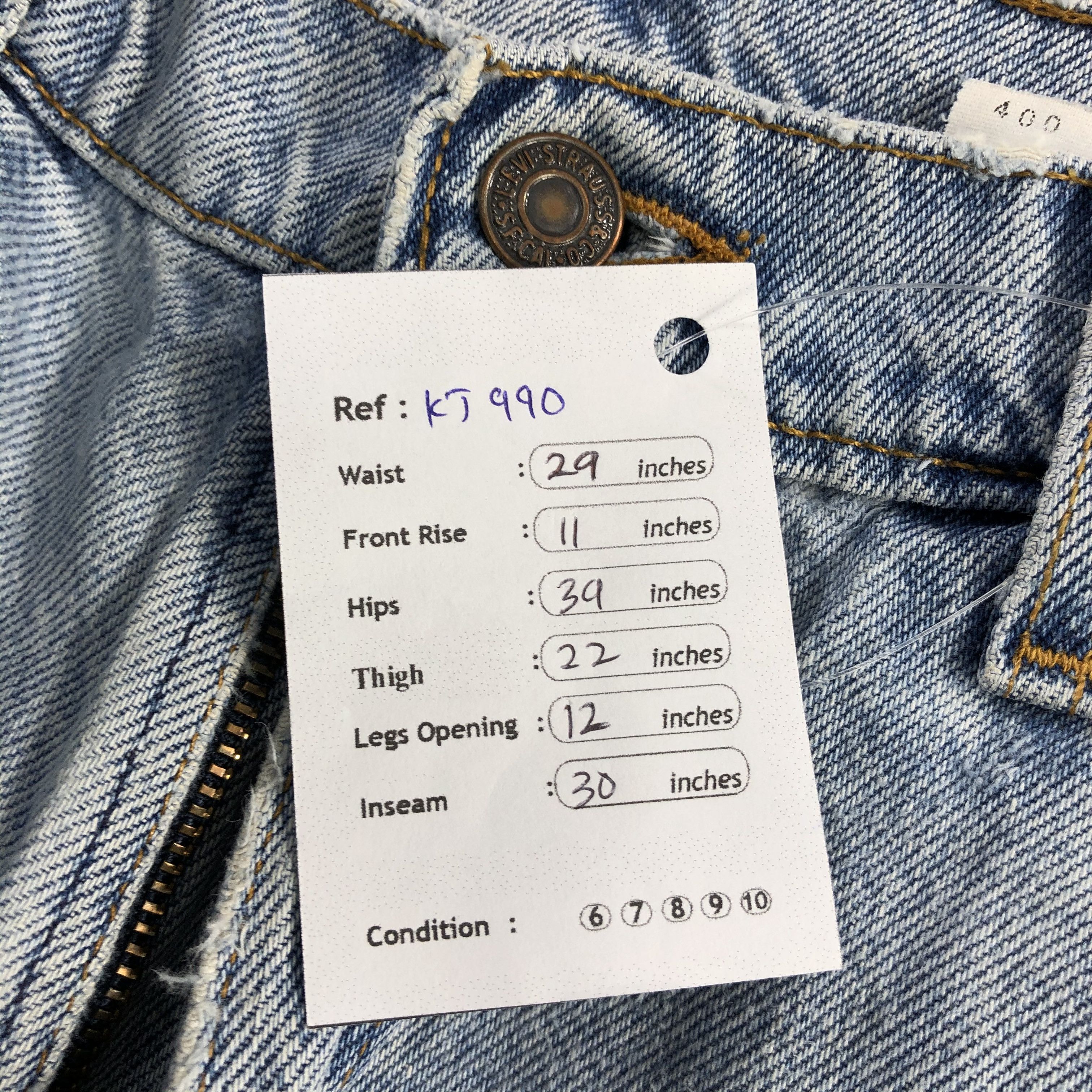 Levi's Vintage 90s Levi's 950 Jeans Medium Wash Denim KJ990 Size US 29 - 14 Thumbnail