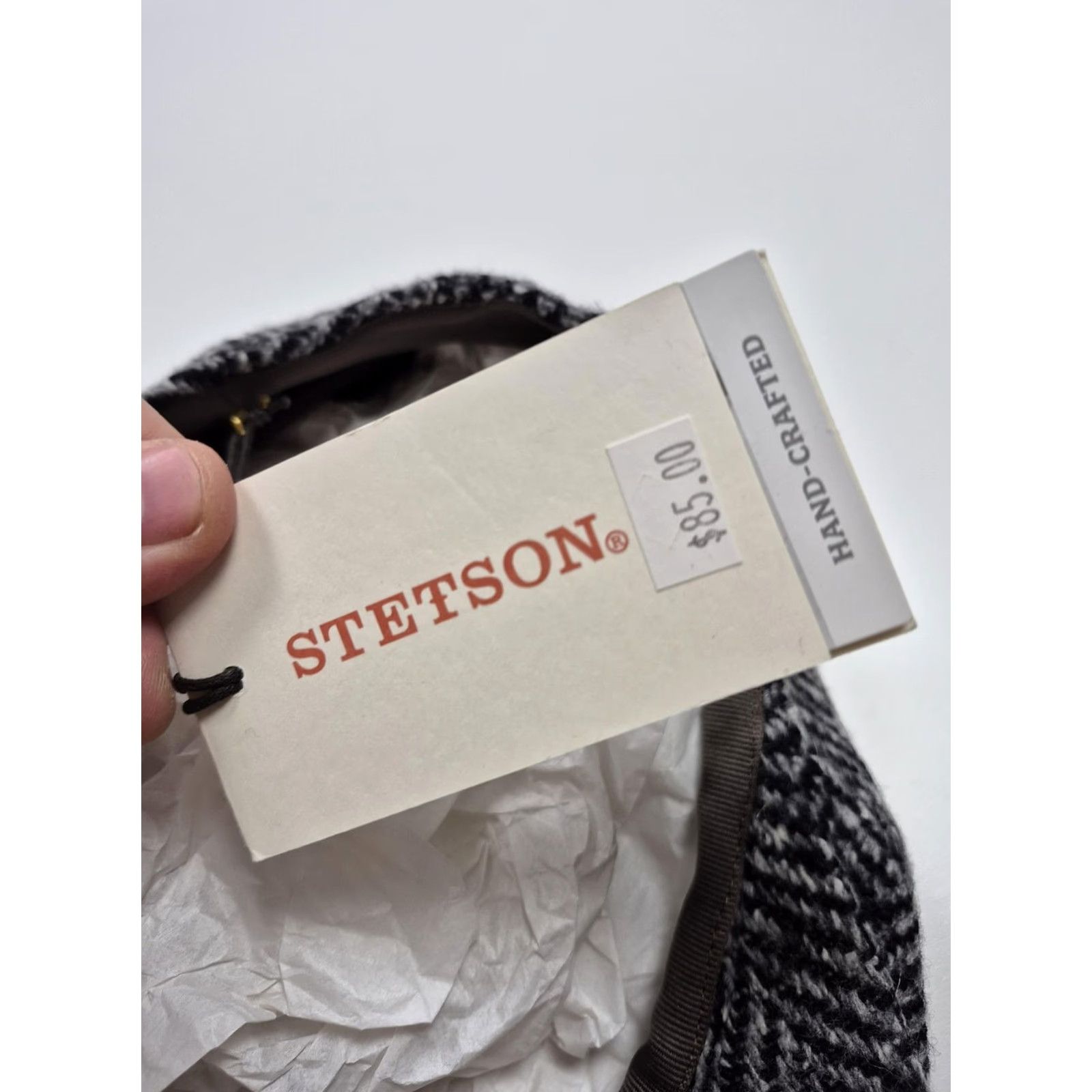 Stetson Stetson Flat Cap Mens Large Gray Herringbone Wool Tweed Germany Size ONE SIZE - 6 Thumbnail