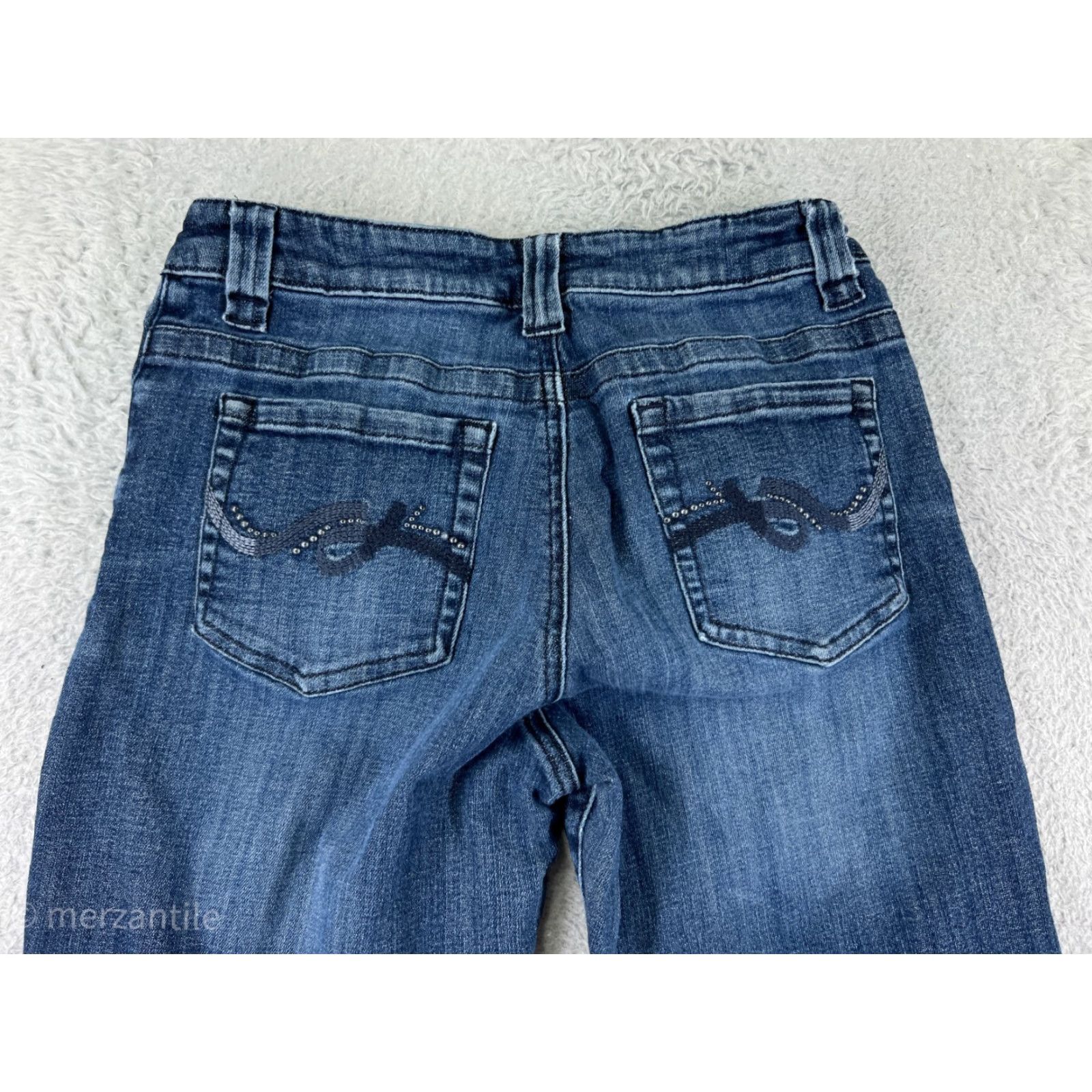 Lee Lee Jeans Women 8 Blue Denim Bootcut Cotton Blend Stretch Low-Rise Slender Vintage: No Size 30" / US 8 / IT 44 - 3 Thumbnail