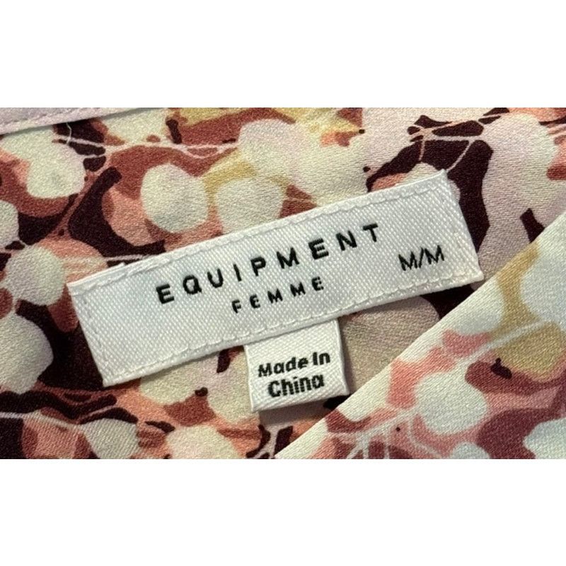 Equipment Equipment Blouse Women Medium Pink Floral Business Work Size M / US 6-8 / IT 42-44 - 6 Thumbnail