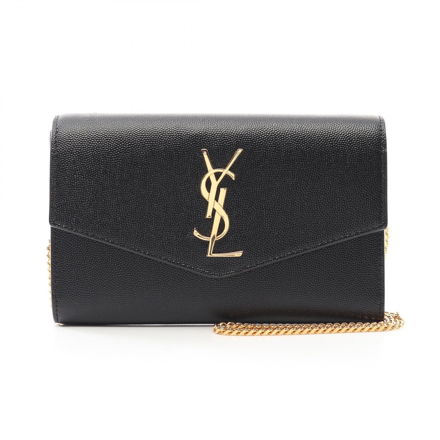 YVES Saint Laurent Uptown Calfskin Shoulder Bag Leather Shoulder Bag 6077881Gf0J1000 in Black, Women's