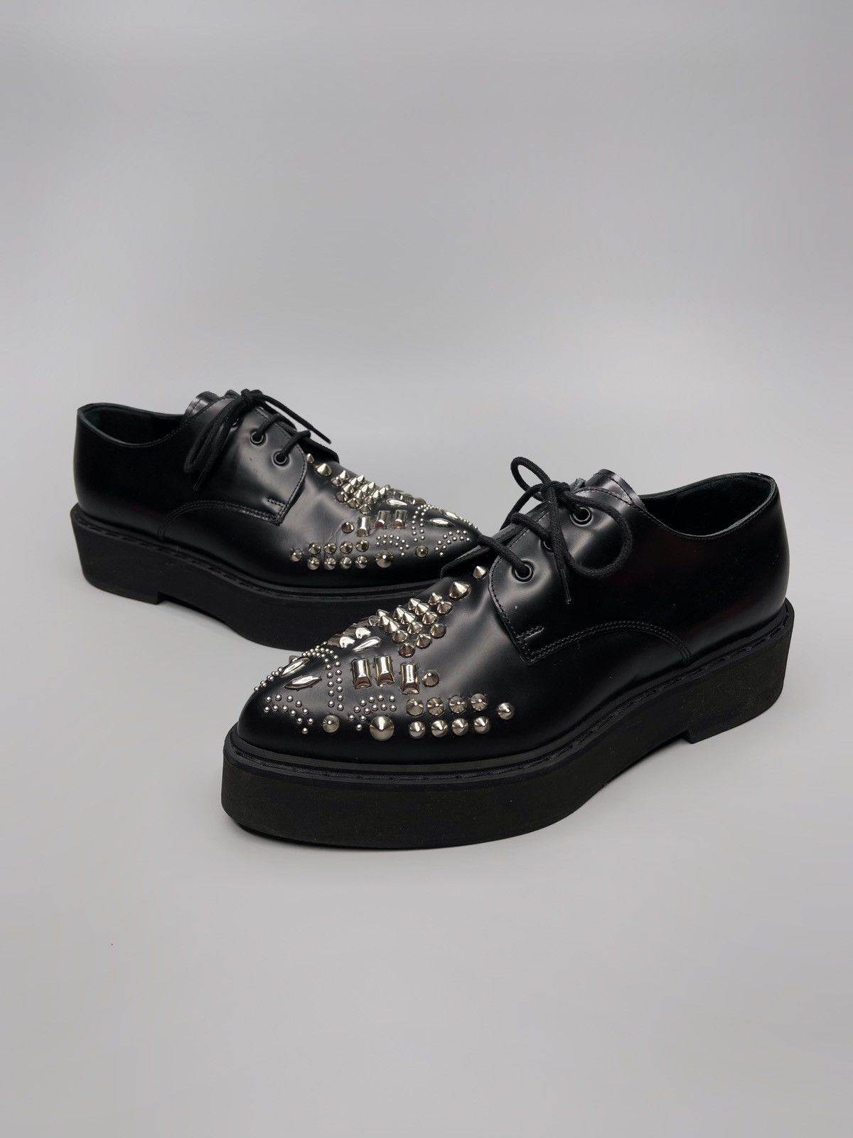 Alexander McQueen Alexander McQueen Studded Platform Shoes Size US 5.5 / EU 38 - 8 Thumbnail