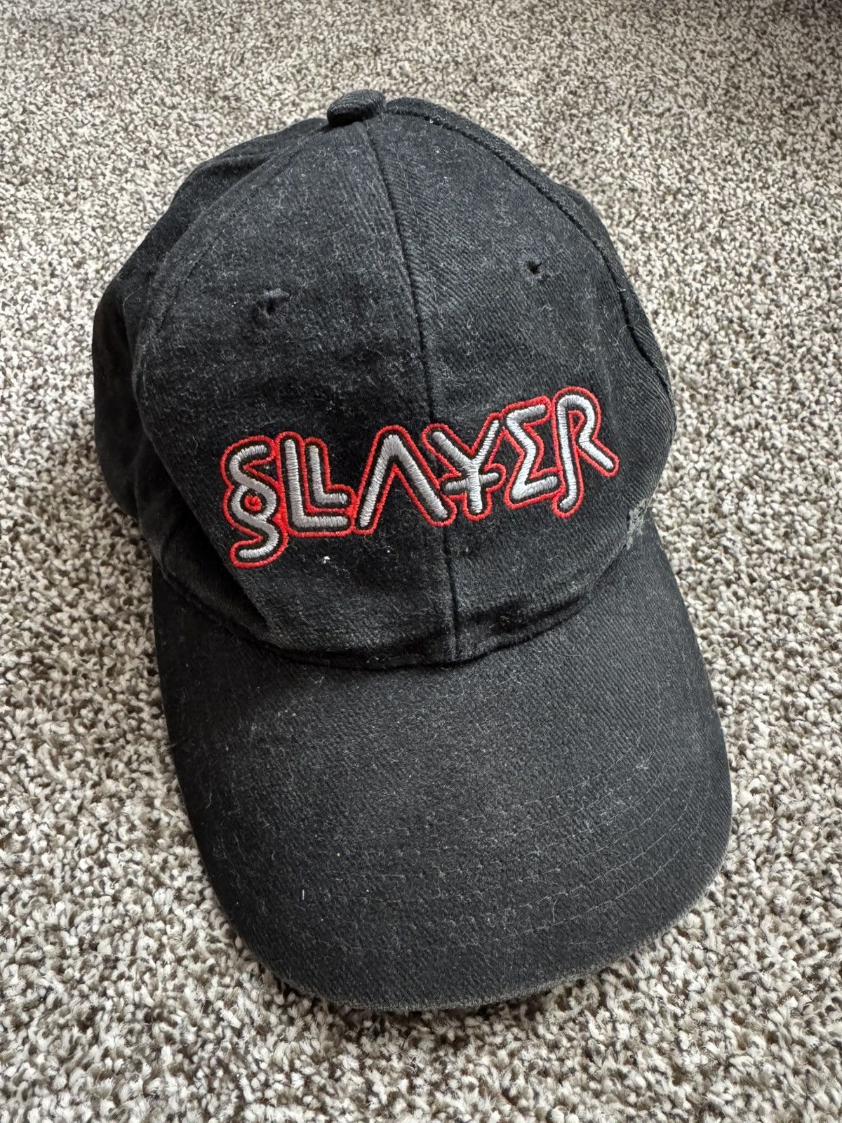 Vintage Vintage 90s Slayer Dad Baseball Hat Strap Back Metal Band Size ONE SIZE - 1 Thumbnail