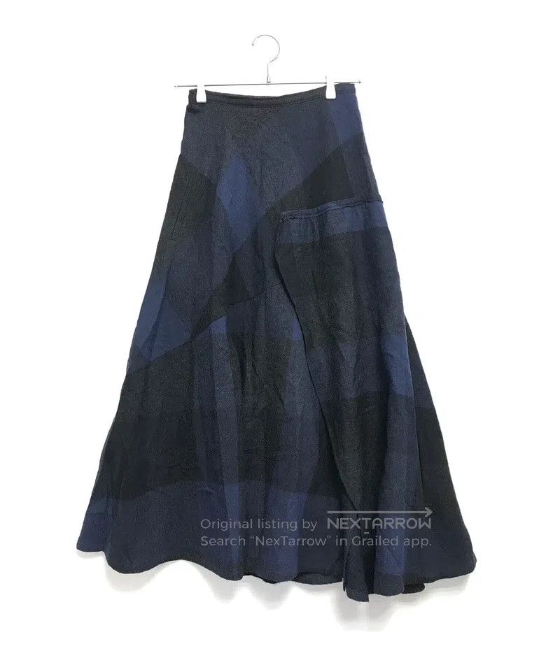 Yohji Yamamoto Yohji Yamamoto size 1 Noir Plaid Anamorphic Skirt Size 24" / US 00 / IT 34 - 1 Thumbnail
