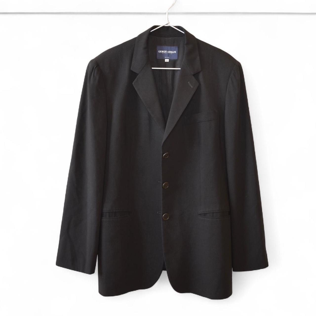 Giorgio Armani Classico women's black wool blazer 48 = 38 US