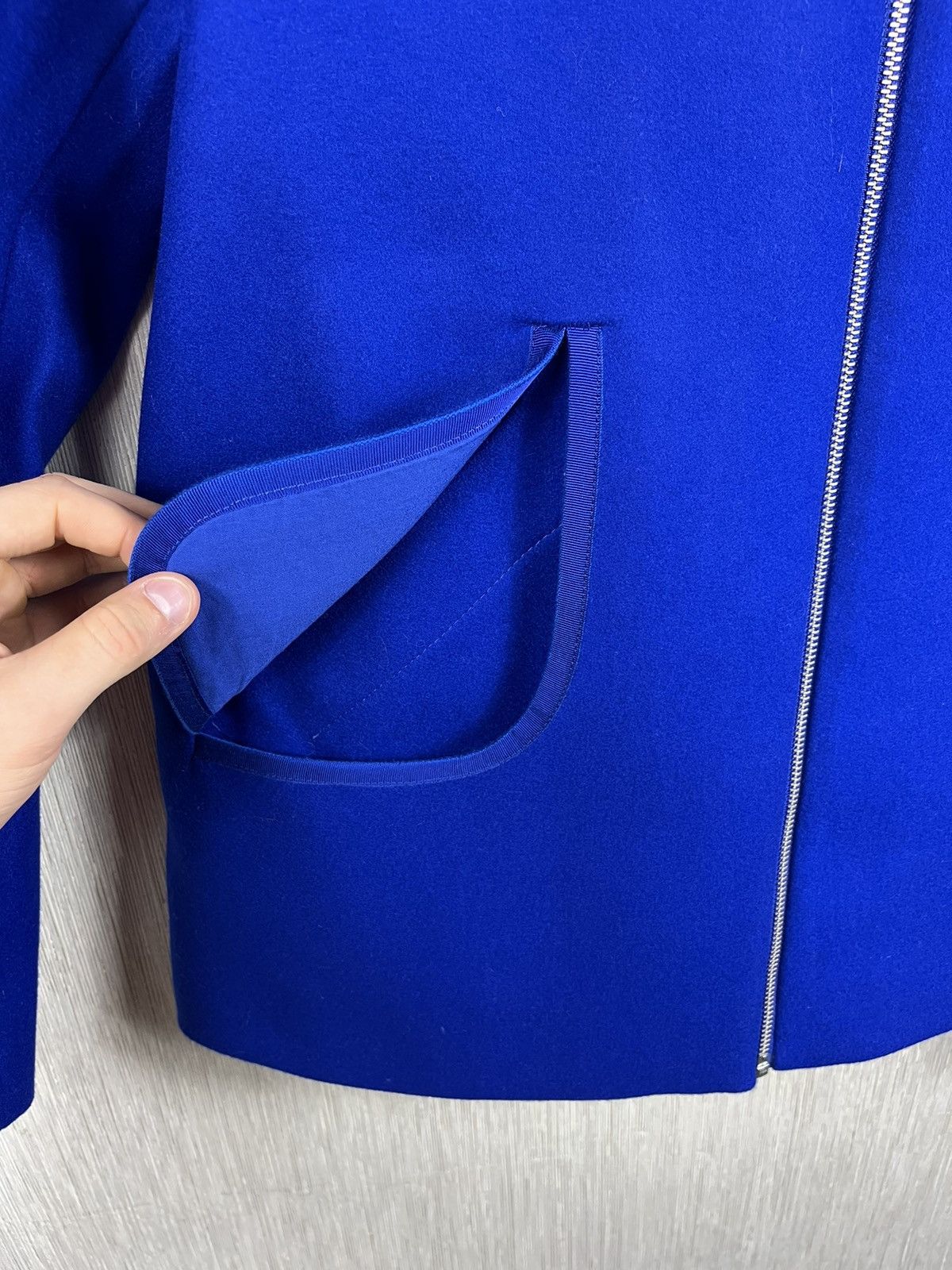 Cos × Designer COS wool cashmere blue zip coat jacket casual classic Size XS / US 0-2 / IT 36-38 - 9 Thumbnail