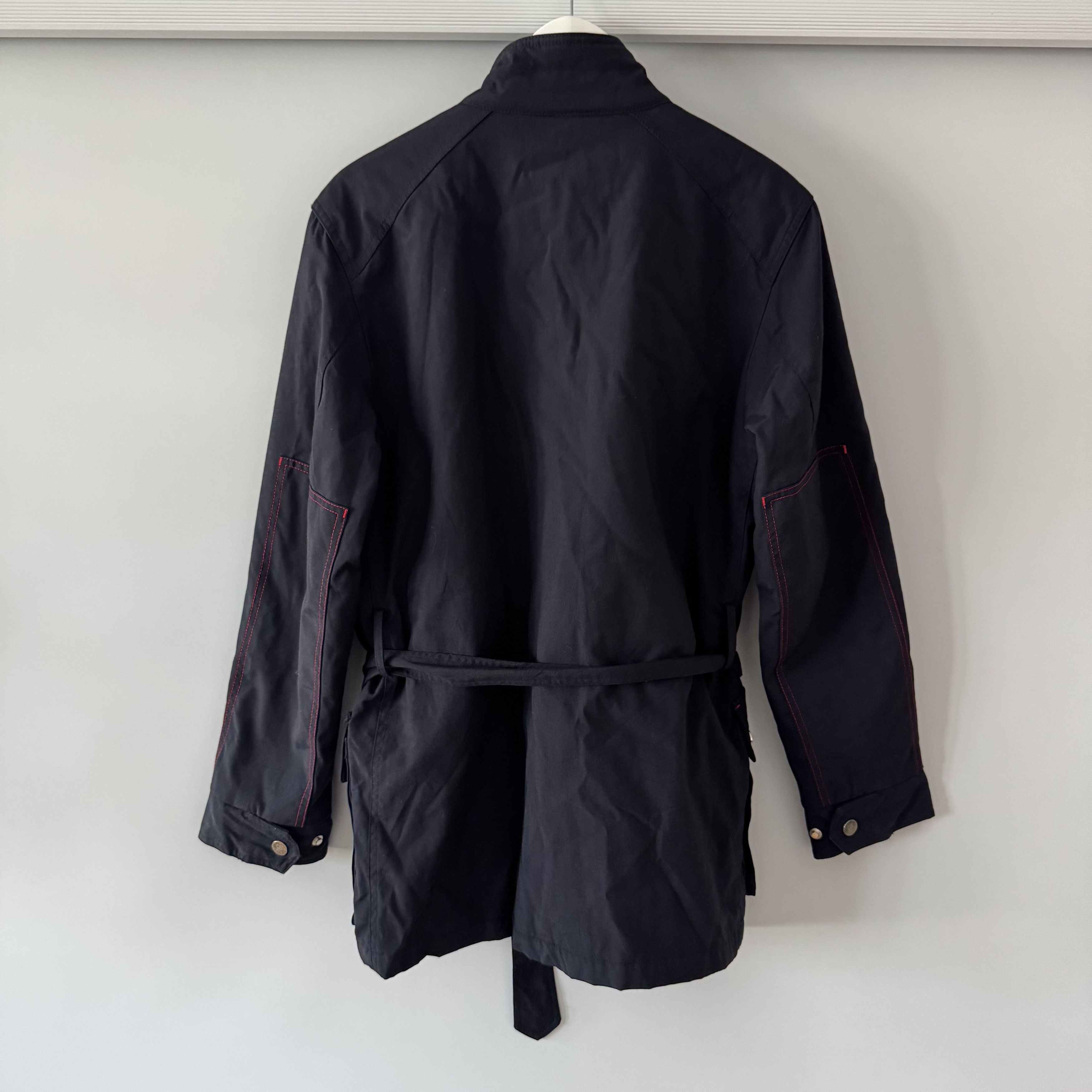 Carolina Herrera Men's Carolina Herrera Navy Blue Belted Motorcycle Jacket Size US M / EU 48-50 / 2 - 6 Thumbnail