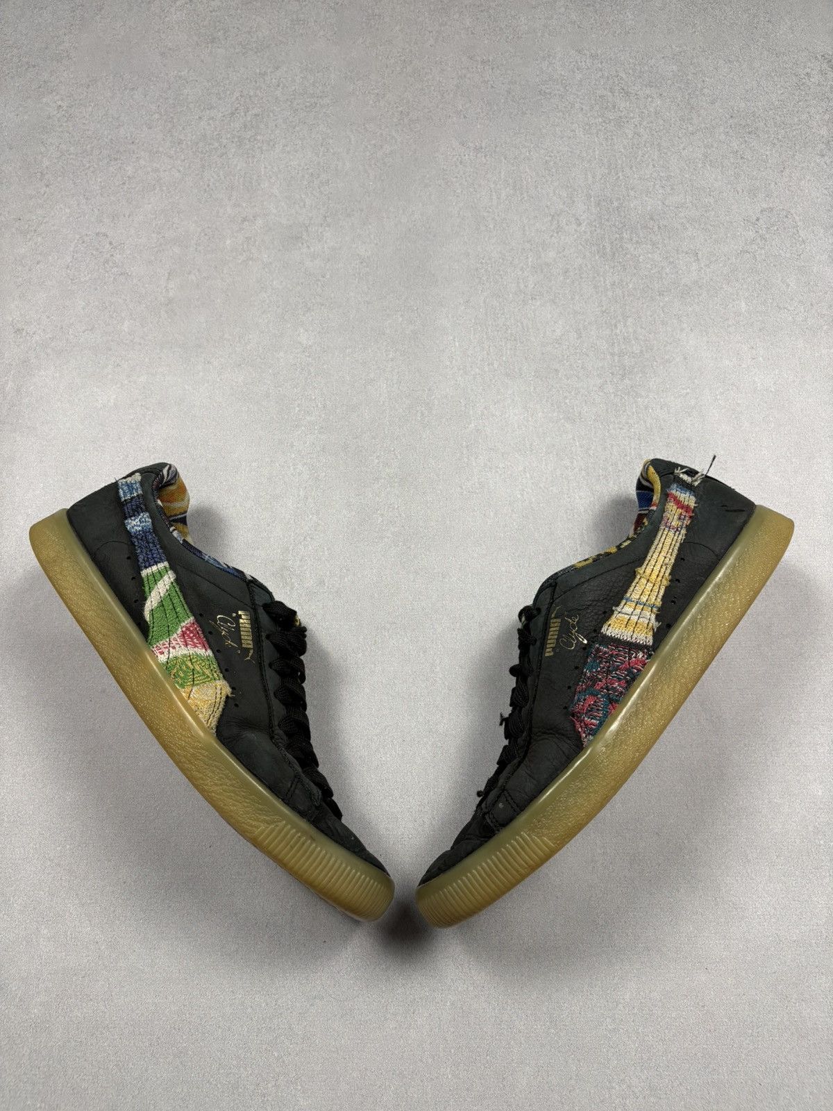 Puma Distressed Puma Clyde Coogi Patchwork Sneakers Gum Sole Y2K Size US 9.5 / EU 42-43 - 1 Thumbnail
