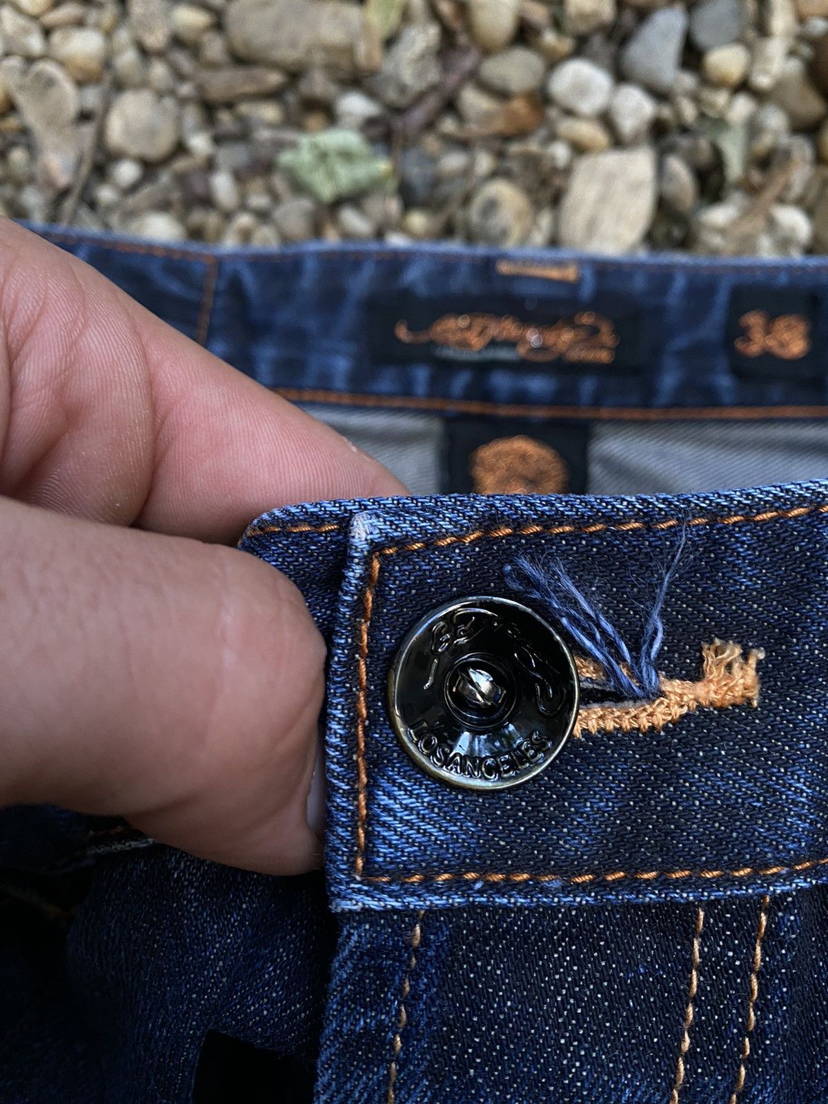 Ed Hardy × Vintage Vintage Ed Hardy Embroidered Logo Jeans Size US 38 / EU 54 - 9 Thumbnail