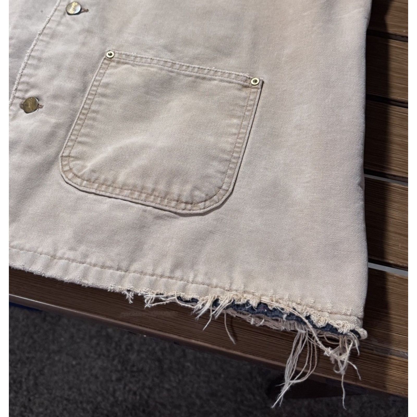 Carhartt Vintage 90’s Carhartt Chore Jacket XL Blanket Lined TAN Size US XL / EU 56 / 4 - 14 Thumbnail