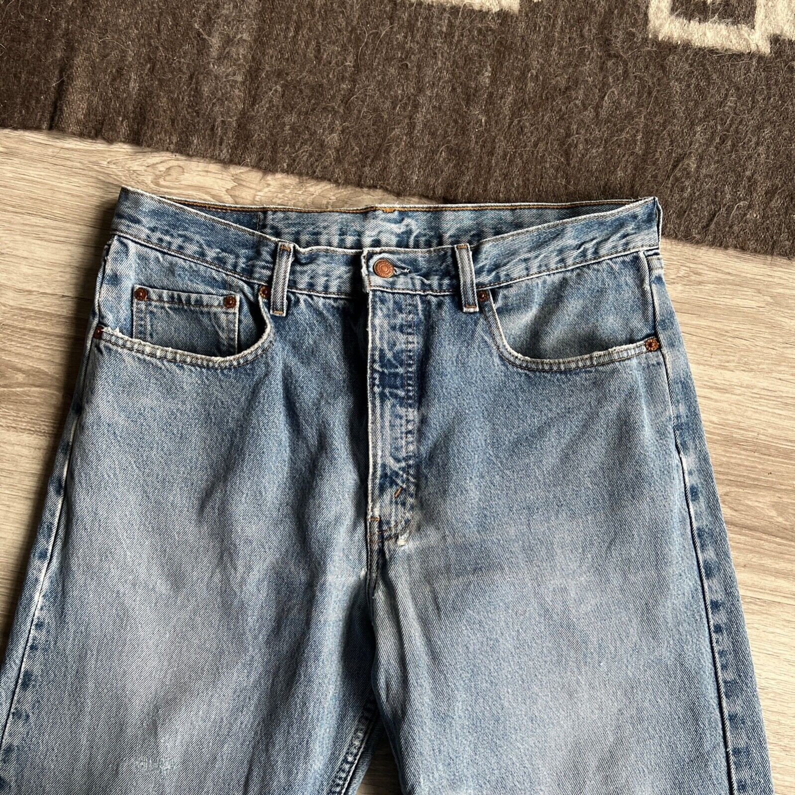 Jean Levi's 615 Orange Tab Vintage Blue Denim Jeans 8739AC Size US 34 / EU 50 - 6 Thumbnail