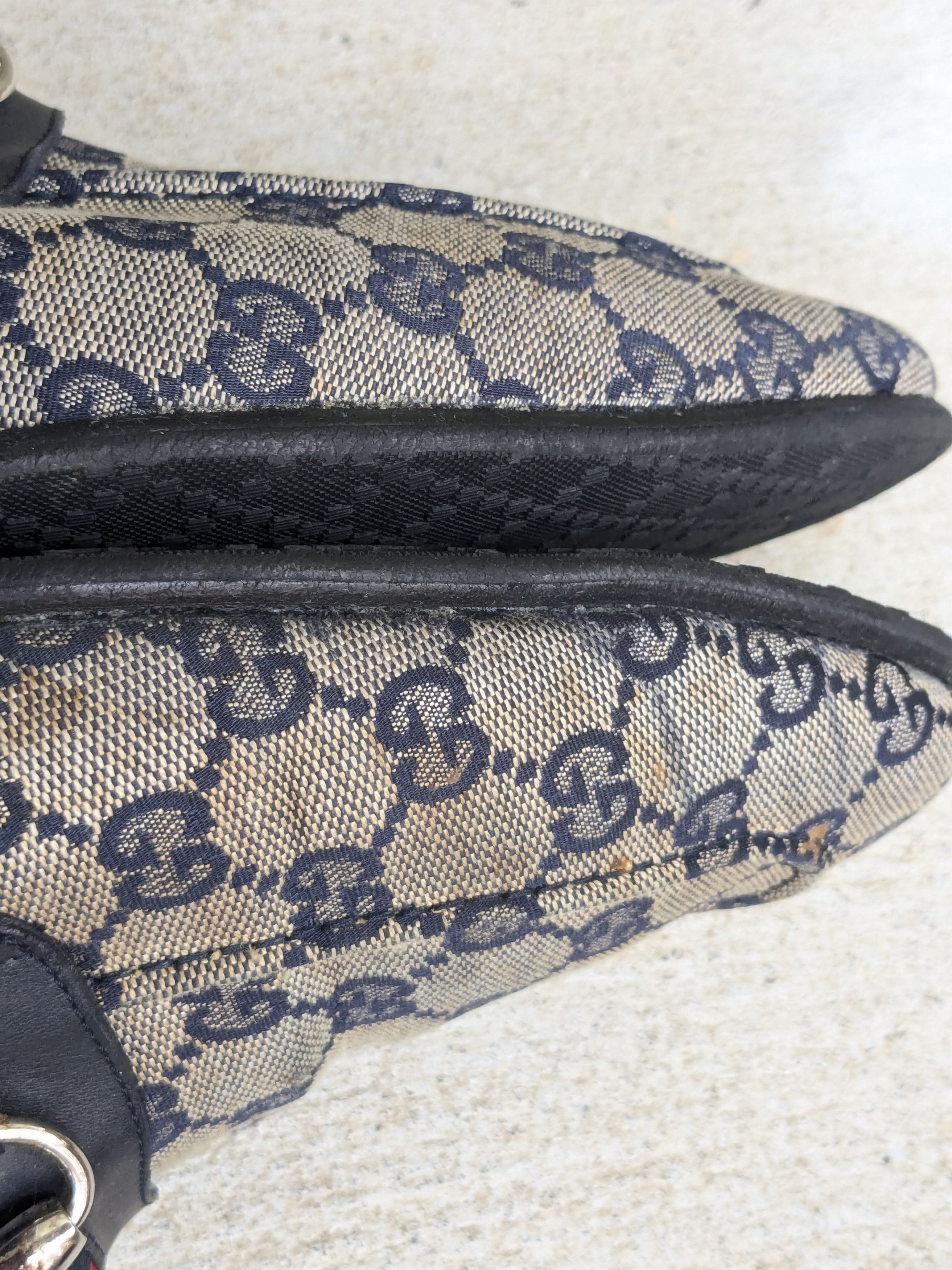 Gucci Gucci Horsebit Loafers Monogram Logo Canvas 8.5 Buckle Size US 8.5 / EU 41-42 - 10 Thumbnail