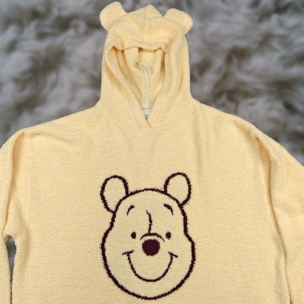 Disney Disney Sweater Womens XL Yellow Winnie the Pooh Hooded Fuzzy Knit Pullover Sportswear Pullover Size XL / US 12-14 / IT 48-50 - 1 Thumbnail