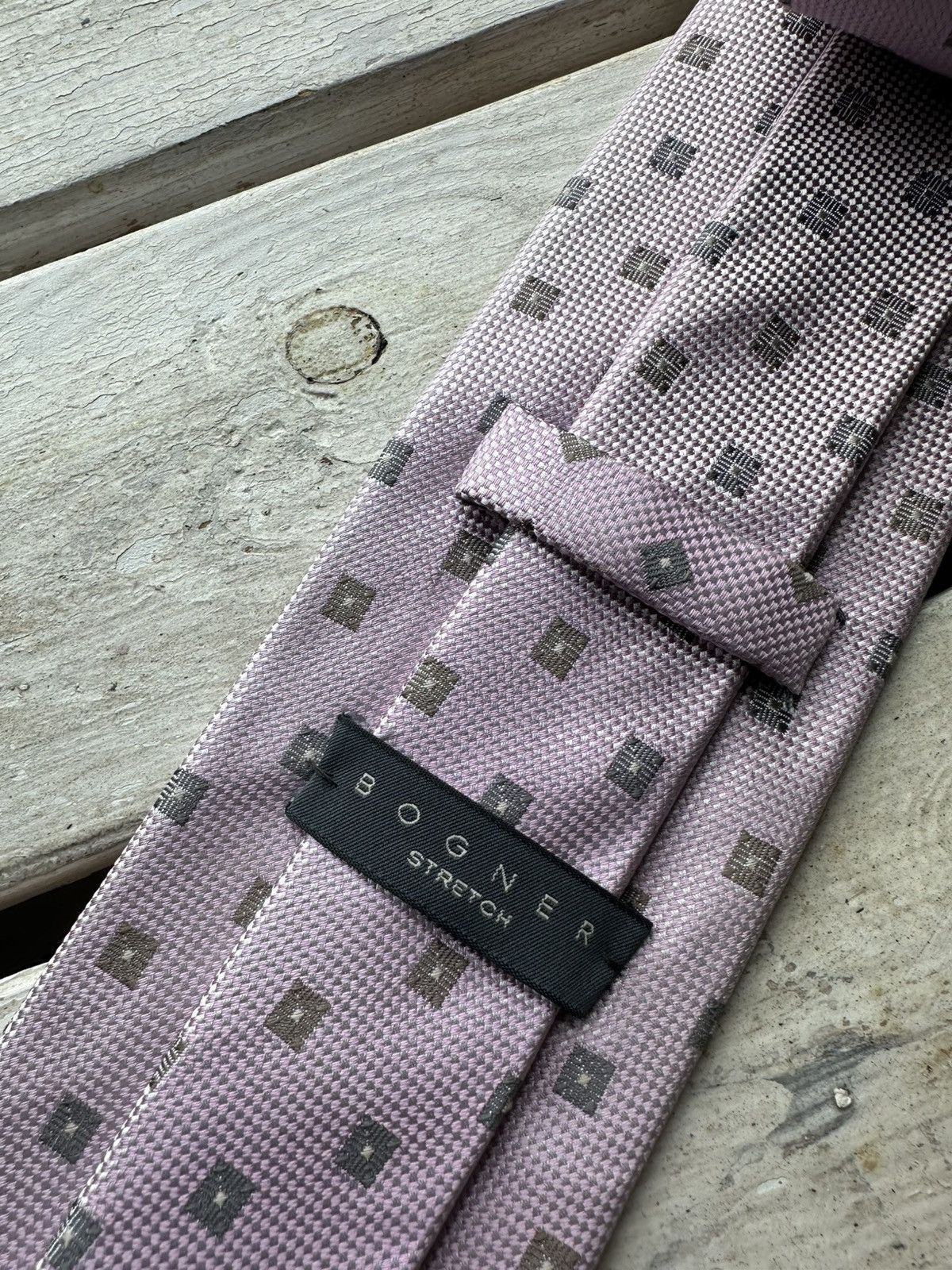 Bogner × Designer 🚨RARE BOGNER Tie old money style Burgundy luxury monogram Size ONE SIZE - 3 Thumbnail