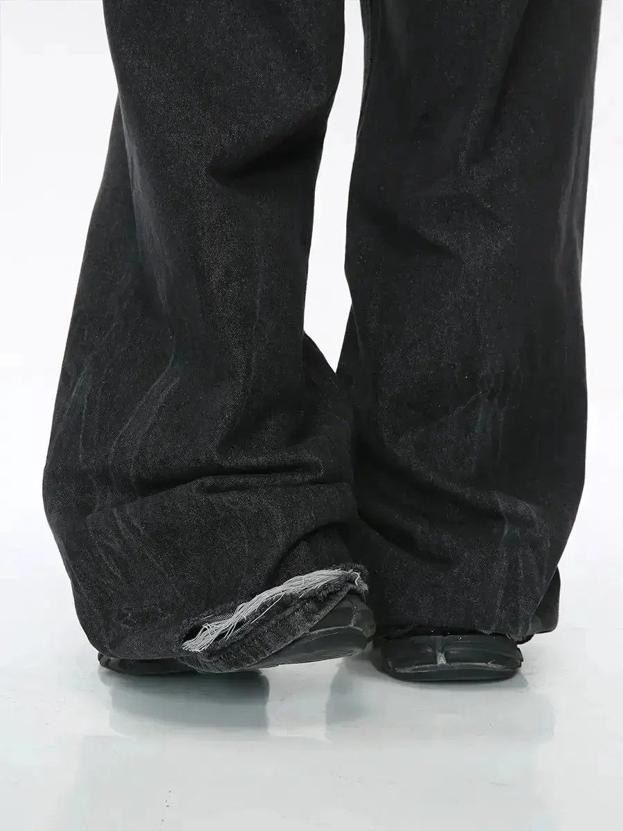 Japanese Brand Retro straight leg wide leg loose jeans Size US 32 / EU 48 - 5 Thumbnail