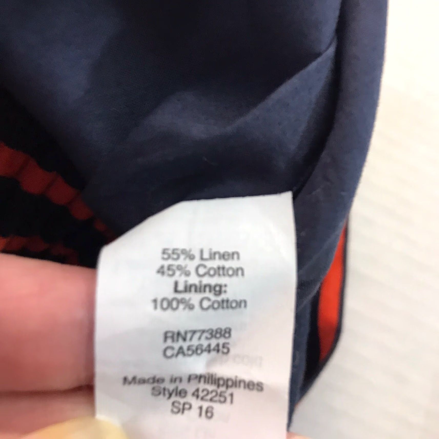 J.Crew J.CREW Striped Pull On Above Knee Skirt with Pockets Women's Size 8 Navy/Orange Size 30" / US 8 / IT 44 - 5 Thumbnail
