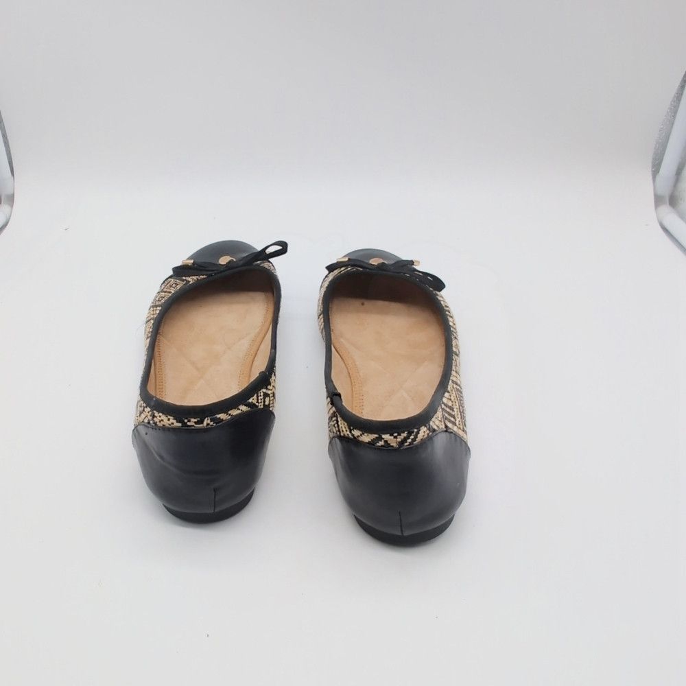 Bass Women's Bass Lacy Raffia Black Patterned Ballet Flats sz 8 Size US 8 / IT 38 - 5 Thumbnail