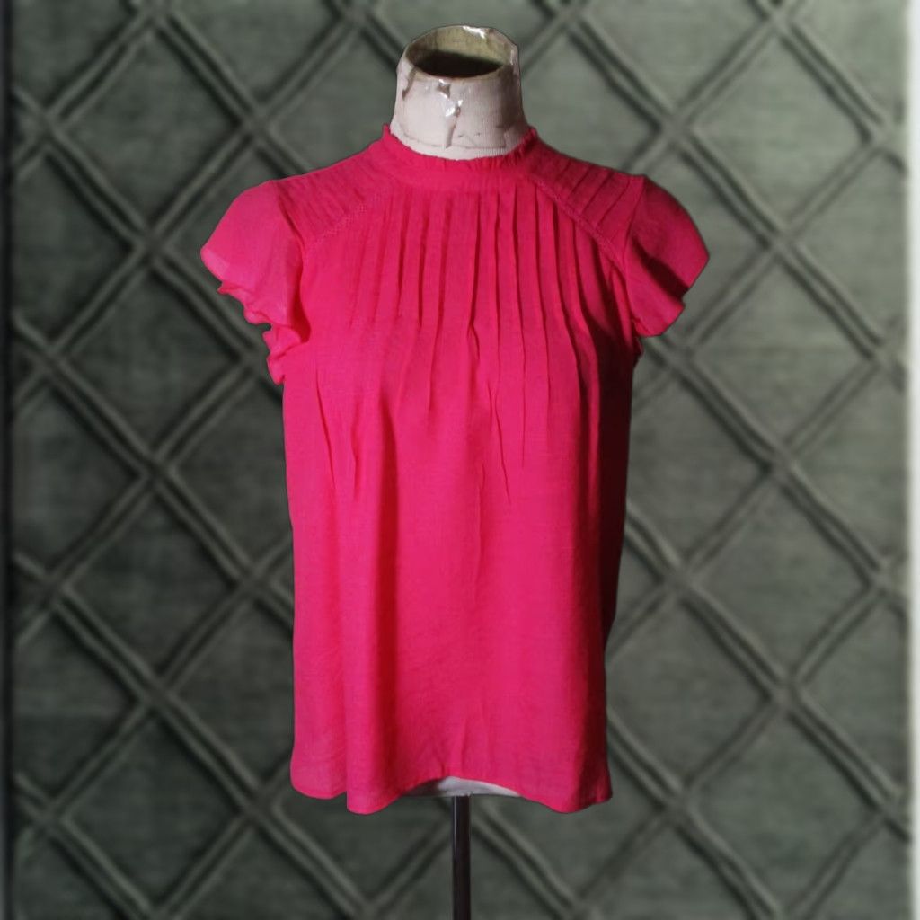 Nanette Lepore NANETTE LEPORE Pink Rayon Cap Sleeve Top S NWT Vintage No Size S / US 4 / IT 40 - 1 Thumbnail