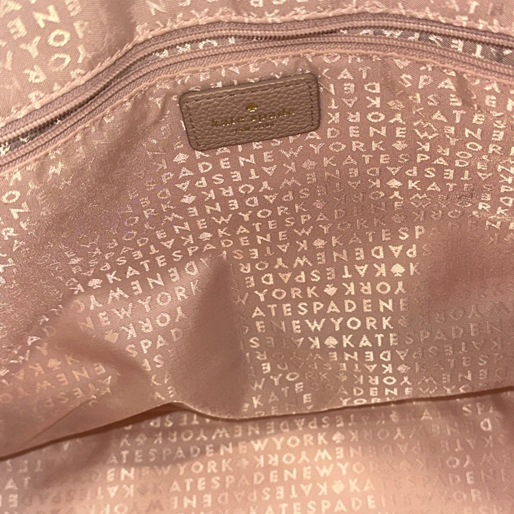 Vintage VINTAGE Kate Spade Larchmont Avenue Tote Leather Shoulder Bag Large Pink Dusty Pink - Logo Penny - Women’s, Pink Hardware, Zipper Closure Size ONE SIZE - 5 Thumbnail