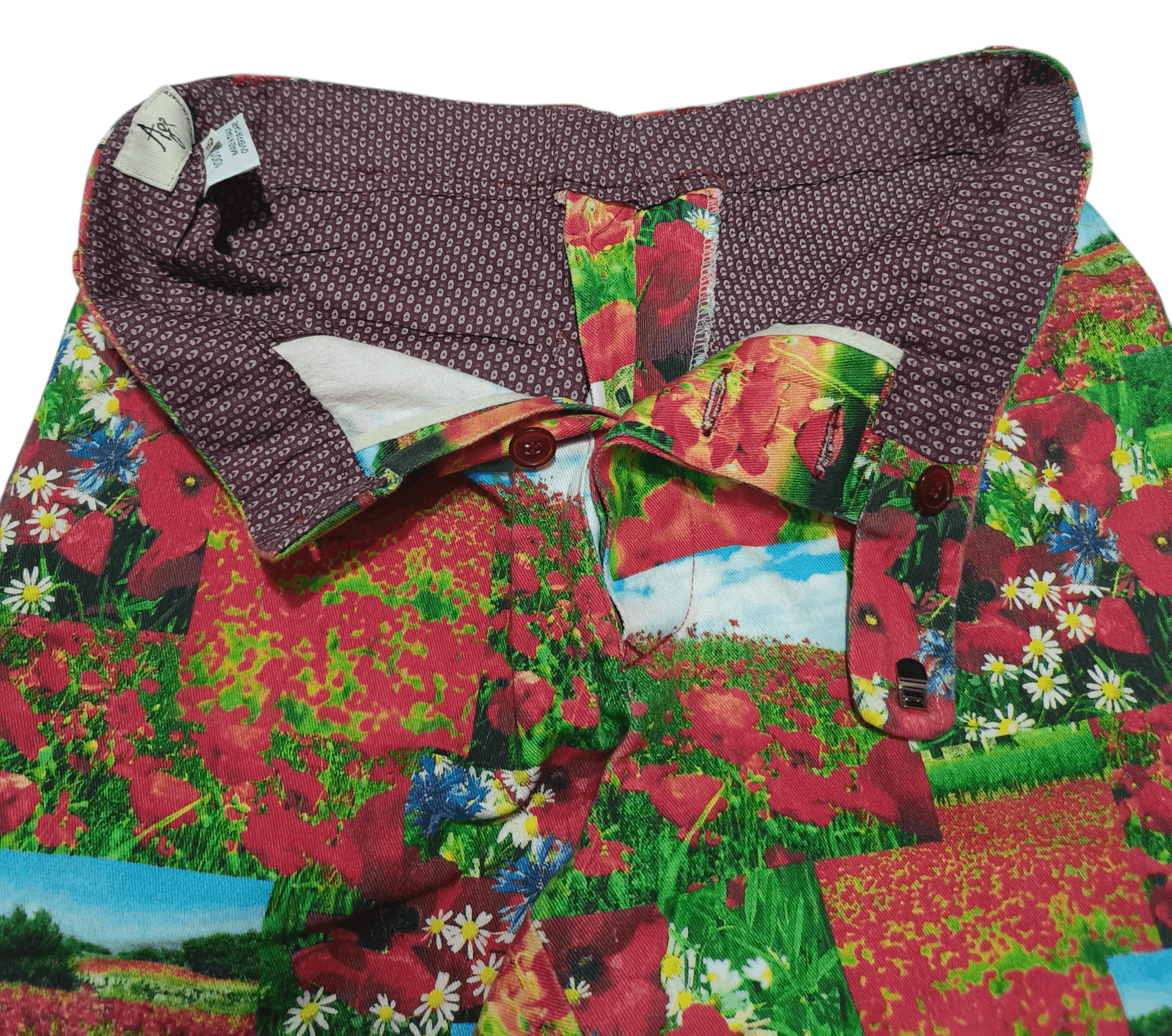 Japanese Brand Vintage Y2K AGE Scenic Border Floral AOP Stretch Jeans Pants Size 28" / US 6 / IT 42 - 7 Thumbnail