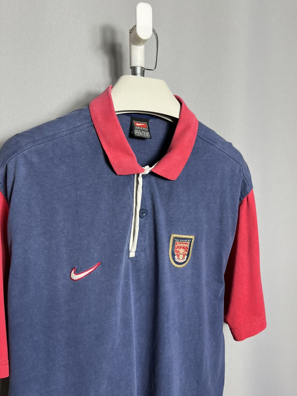 Nike ARSENAL LONDON 1999 2000 FOOTBALL POLO SHIRT NIKE Soccer Size US XL / EU 56 / 4 - 2 Thumbnail