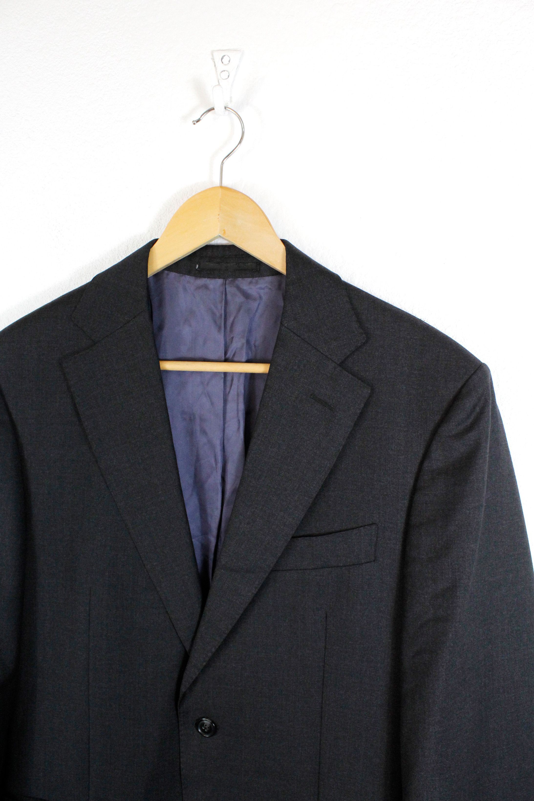 Suitsupply Suitsupply Dark Gray Wool Blazer Jacket size 48 Size US M / EU 48-50 / 2 - 2 Thumbnail
