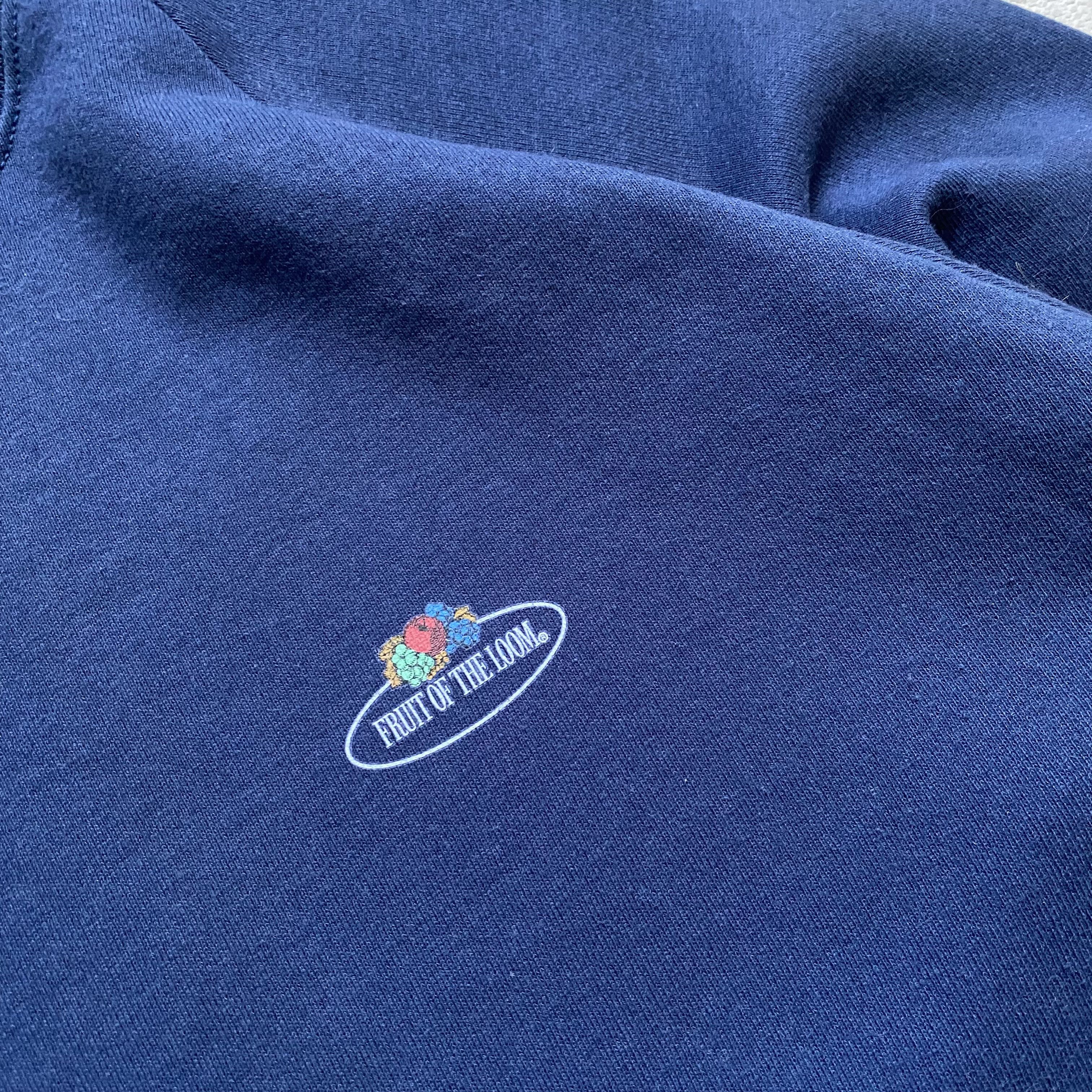 Fruit Of The Loom 🍇 Vintage Y2K 90s FOTL blank sweatshirt Russell style Size US L / EU 52-54 / 3 - 7 Thumbnail