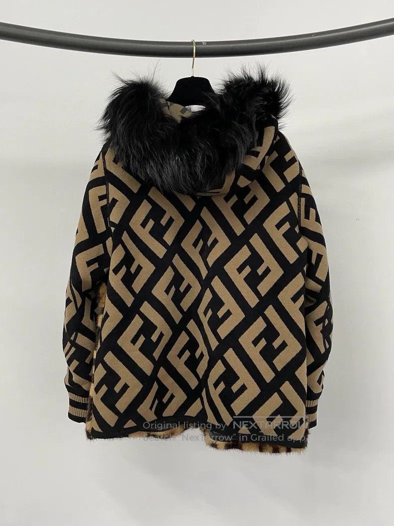Fendi Fendi Mink fur old flower patterned hooded coat, reversibl Size XS / US 0-2 / IT 36-38 - 2 Thumbnail