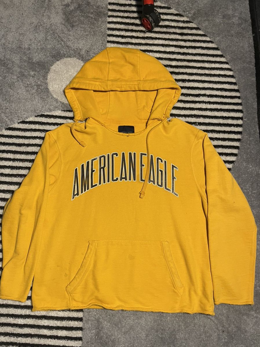 American Eagle Outfitters × Vintage Vintage Cropped American Eagle staple hoodie Size US L / EU 52-54 / 3 - 1 Thumbnail