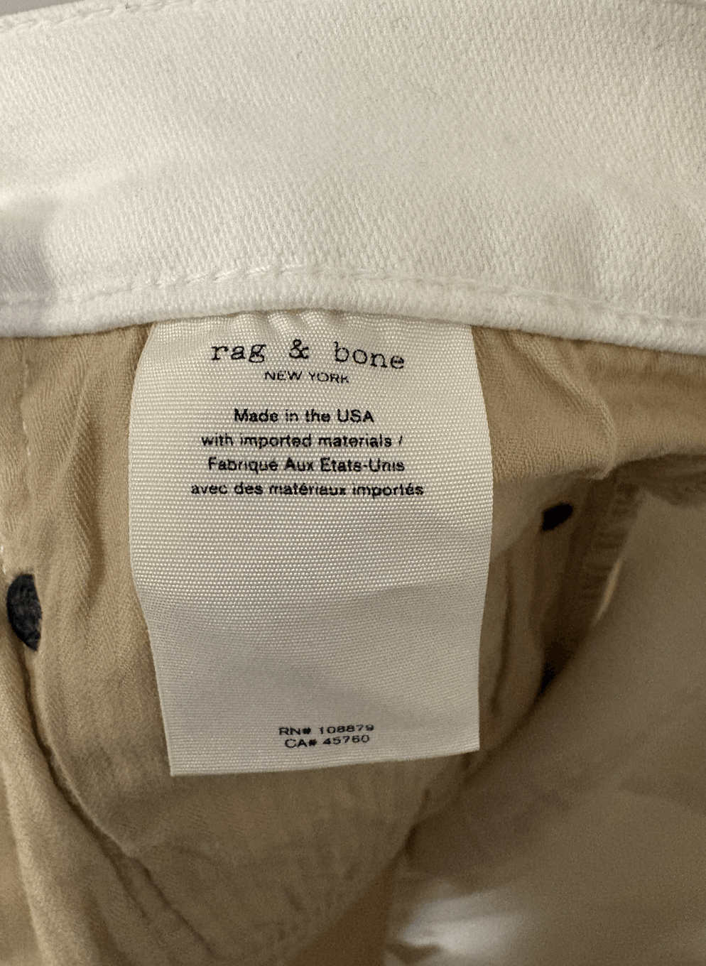 Rag & Bone Rag & Bone Slim Fit Size 2 White Jeans Size US 32 / EU 48 - 7 Thumbnail