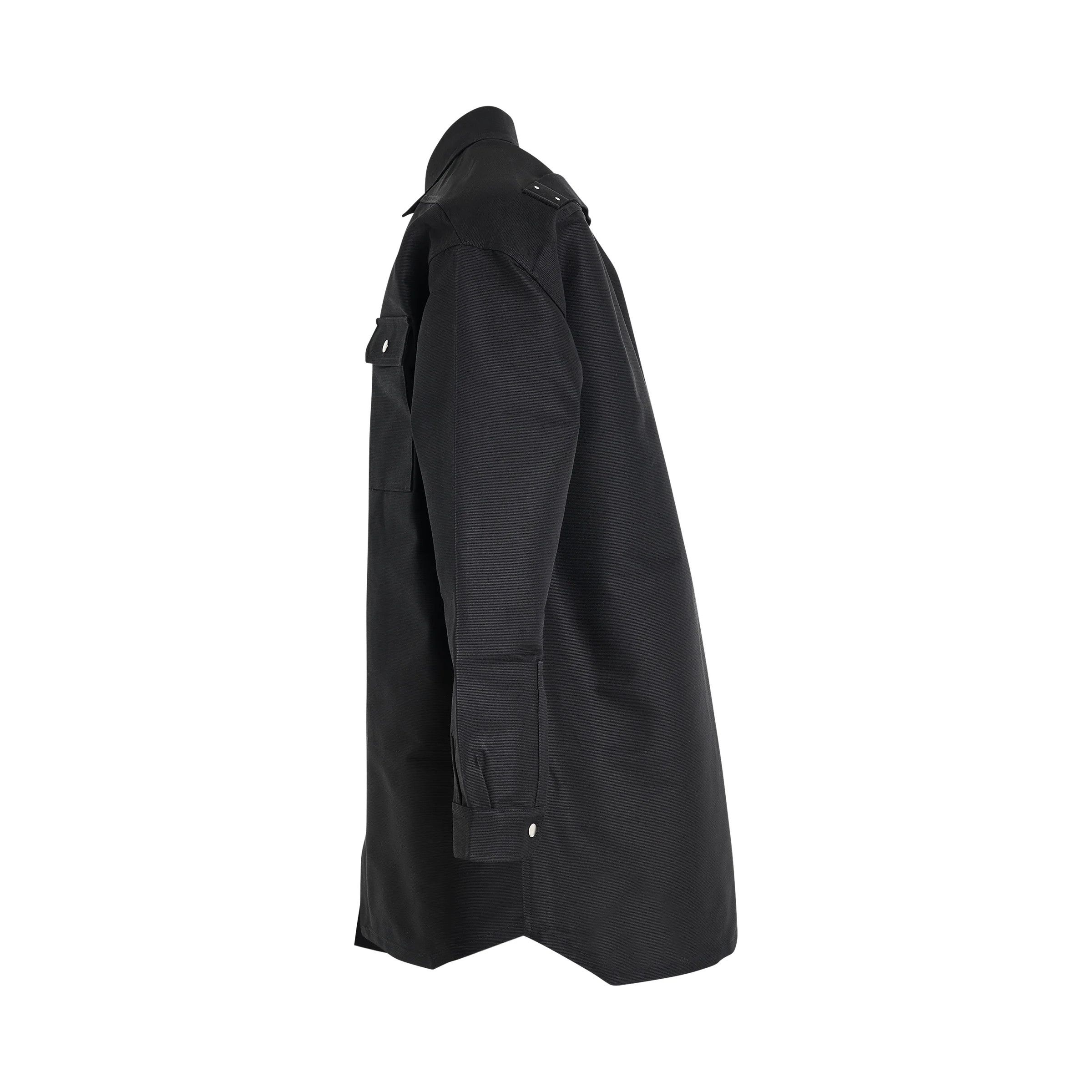 Rick Owens o1mris0824 Outshirt Jacket in Black Size US L / EU 52-54 / 3 - 3 Thumbnail