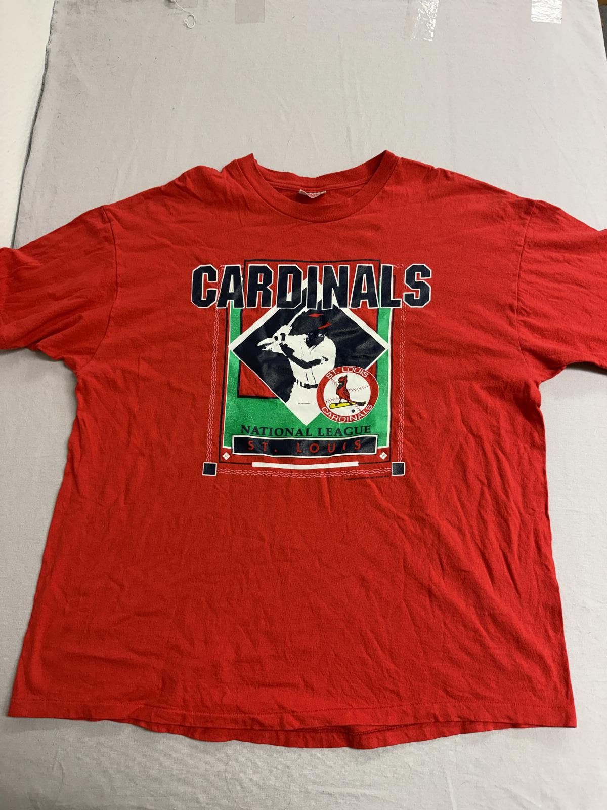 Hanes Vintage St Louis Cardinals T-shirt 1991 Baseball Tee XXL Size US XXL / EU 58 / 5 - 1 Thumbnail