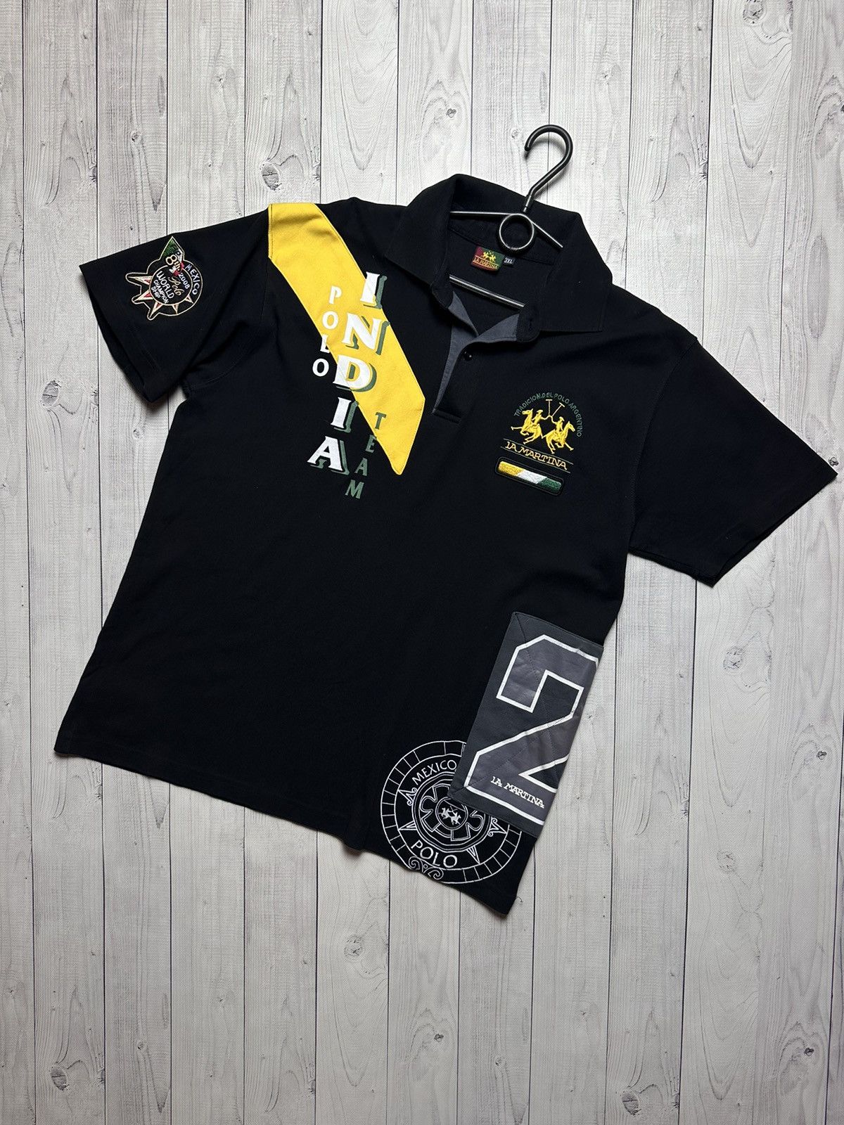 La Martina × Vintage Vintage L A Martina polo India big logo rare tee Size XL Size US XL / EU 56 / 4 - 1 Thumbnail